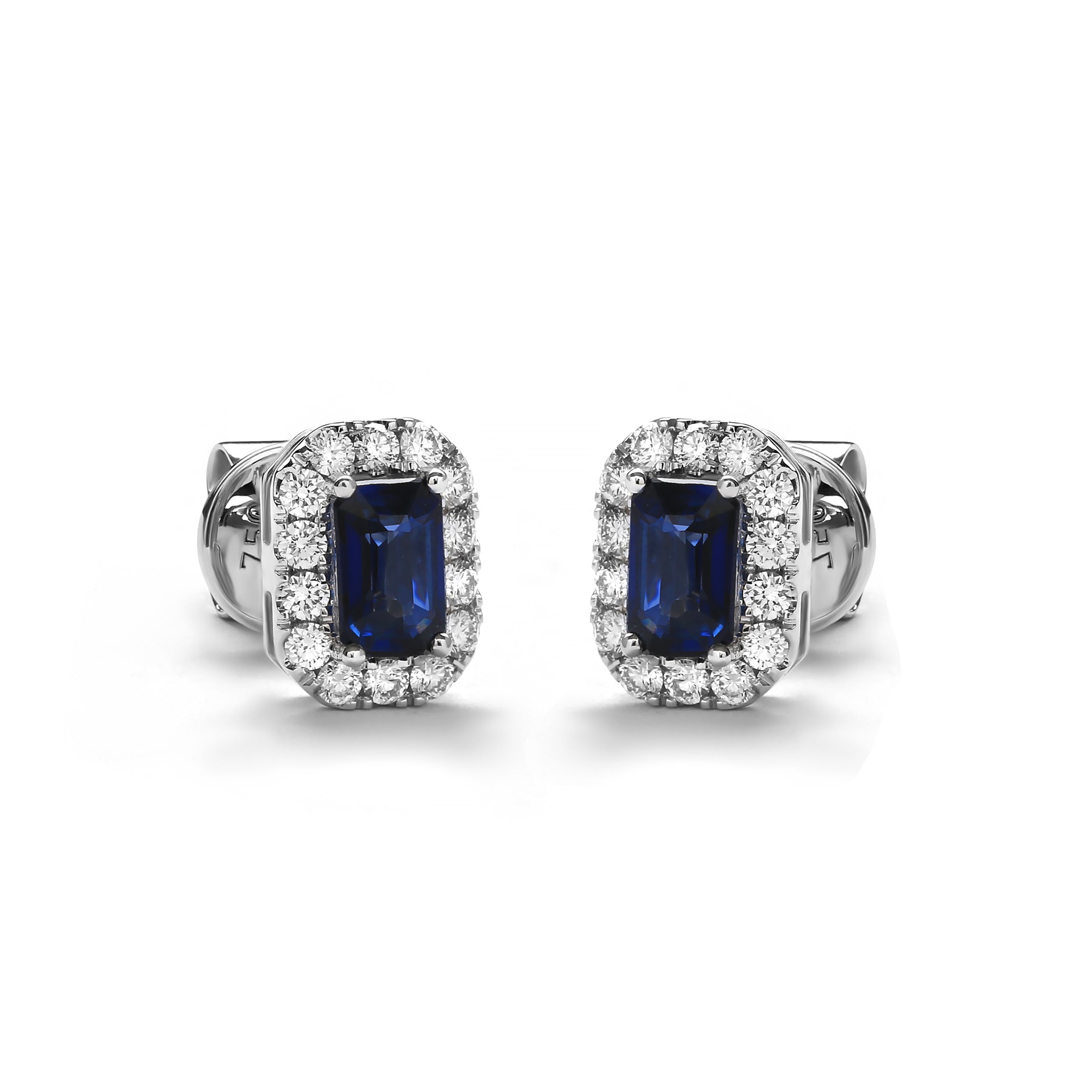 Auren Diamond Earring With Blue Sapphire (P2507100142)