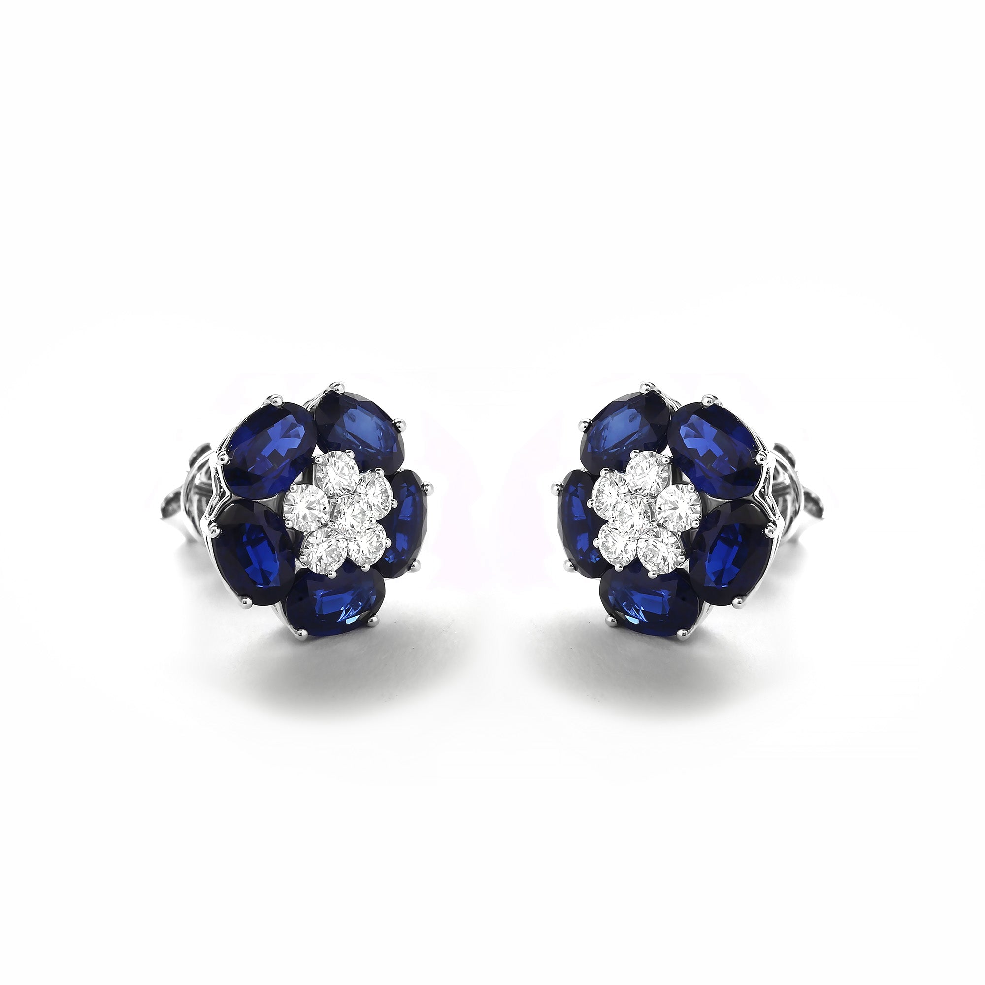 Azulea Diamond Earring With Blue Sapphire (P2405240240)