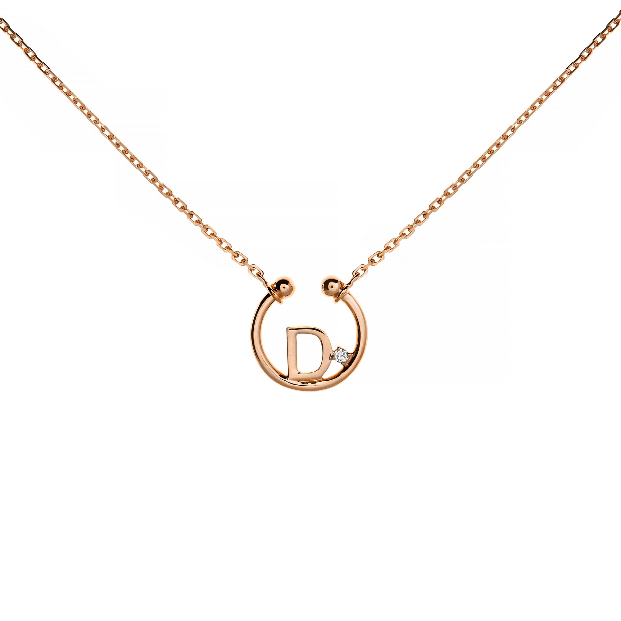 D Alphabeth Diamond Necklace (P2405310027)