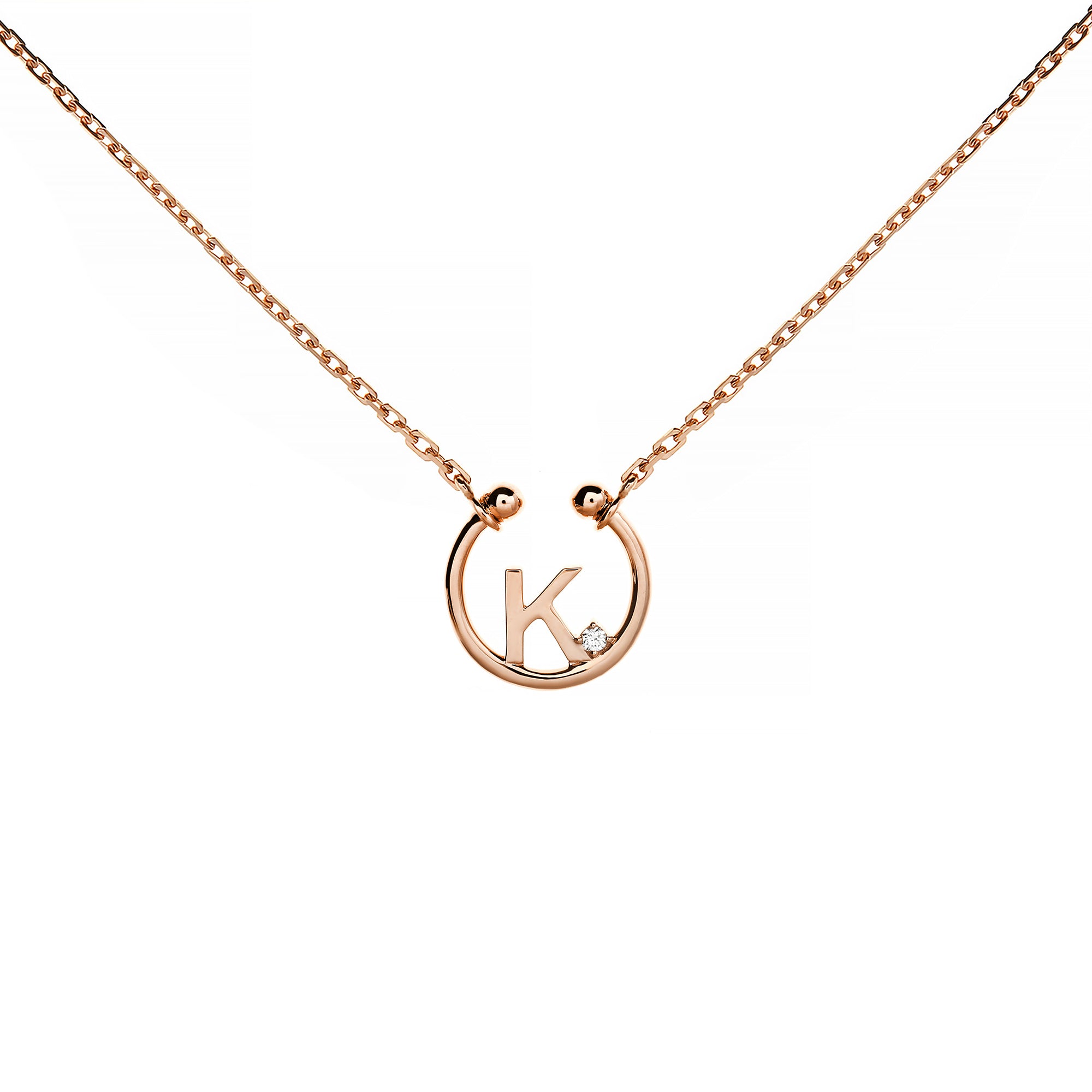K Alphabeth Diamond Necklace (P2405310008)