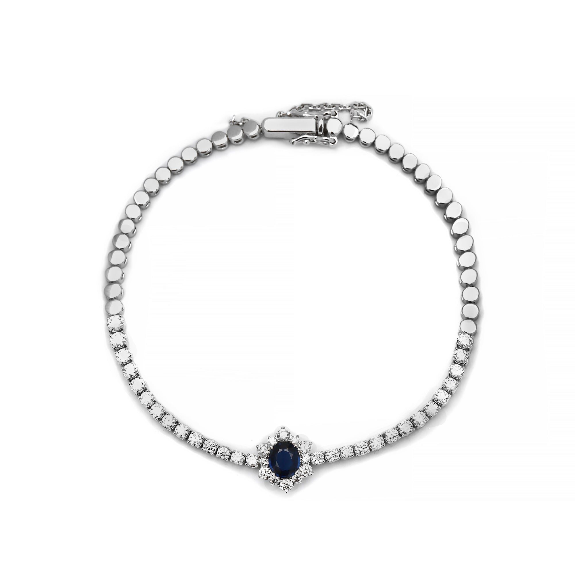 Isleen Diamond Bracelet With Blue Sapphire (P2406200002)
