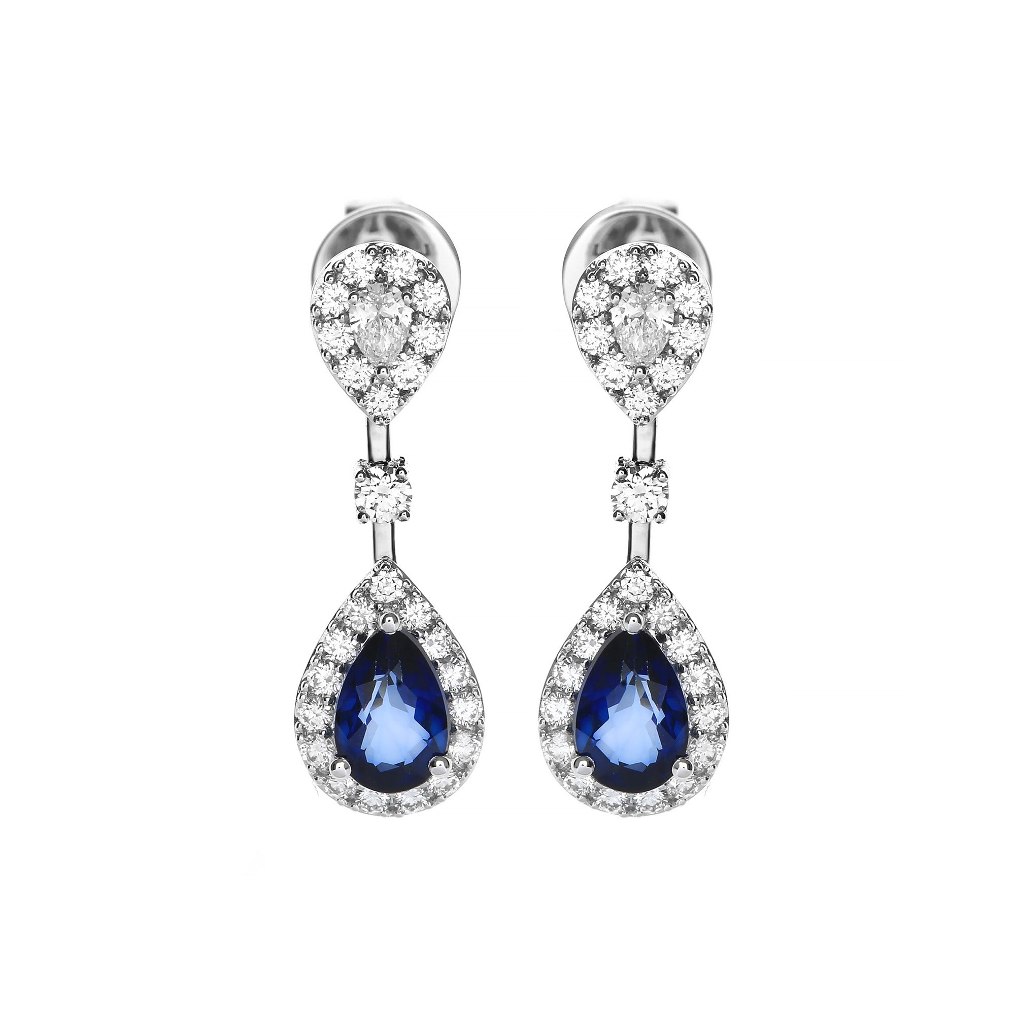 Melrae Diamond Earring With Blue Sapphire (P2507300021)
