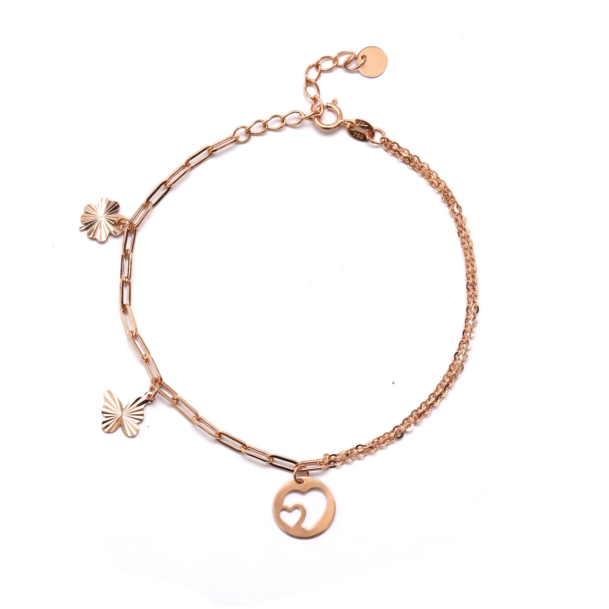 Nature Link and Paper Gold Bracelet Rosegold (S2307280284)