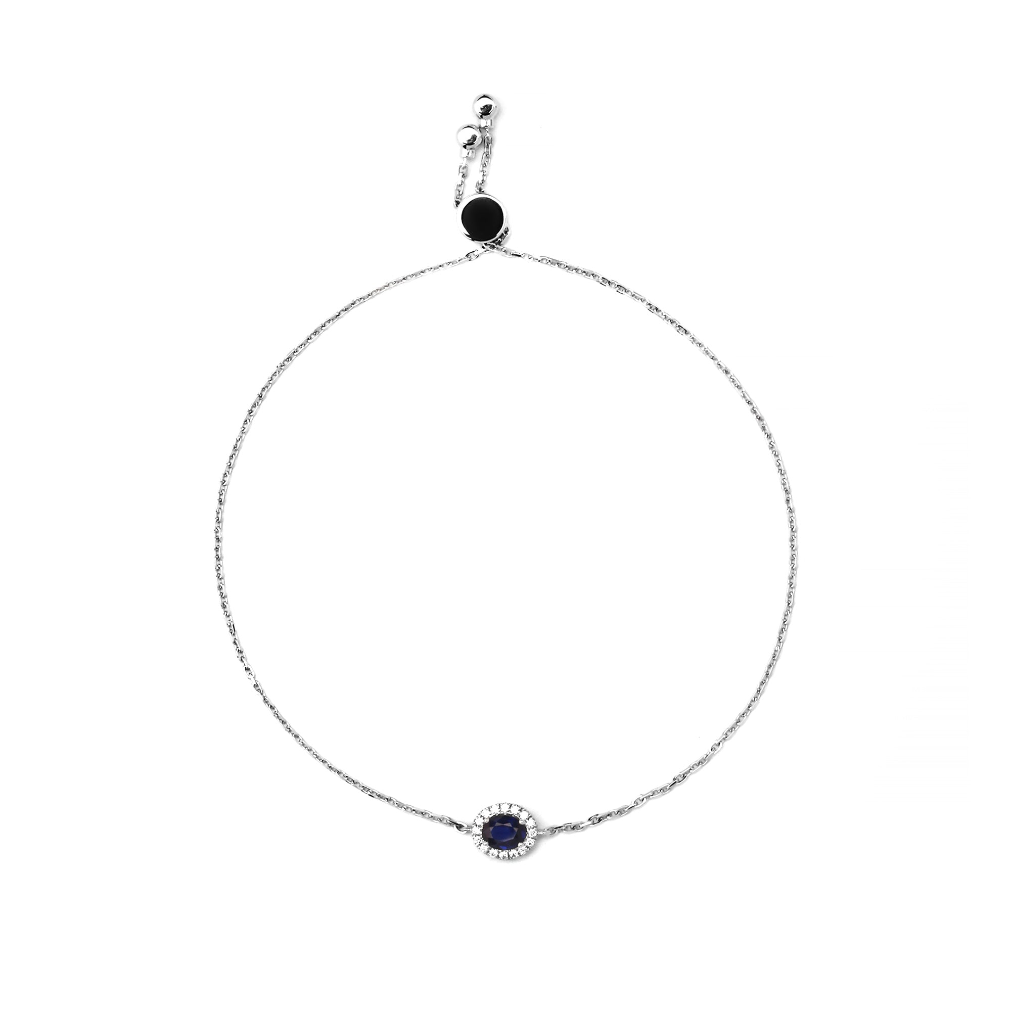 Neela Diamond Bracelet With Blue Sapphire (P2405210068)
