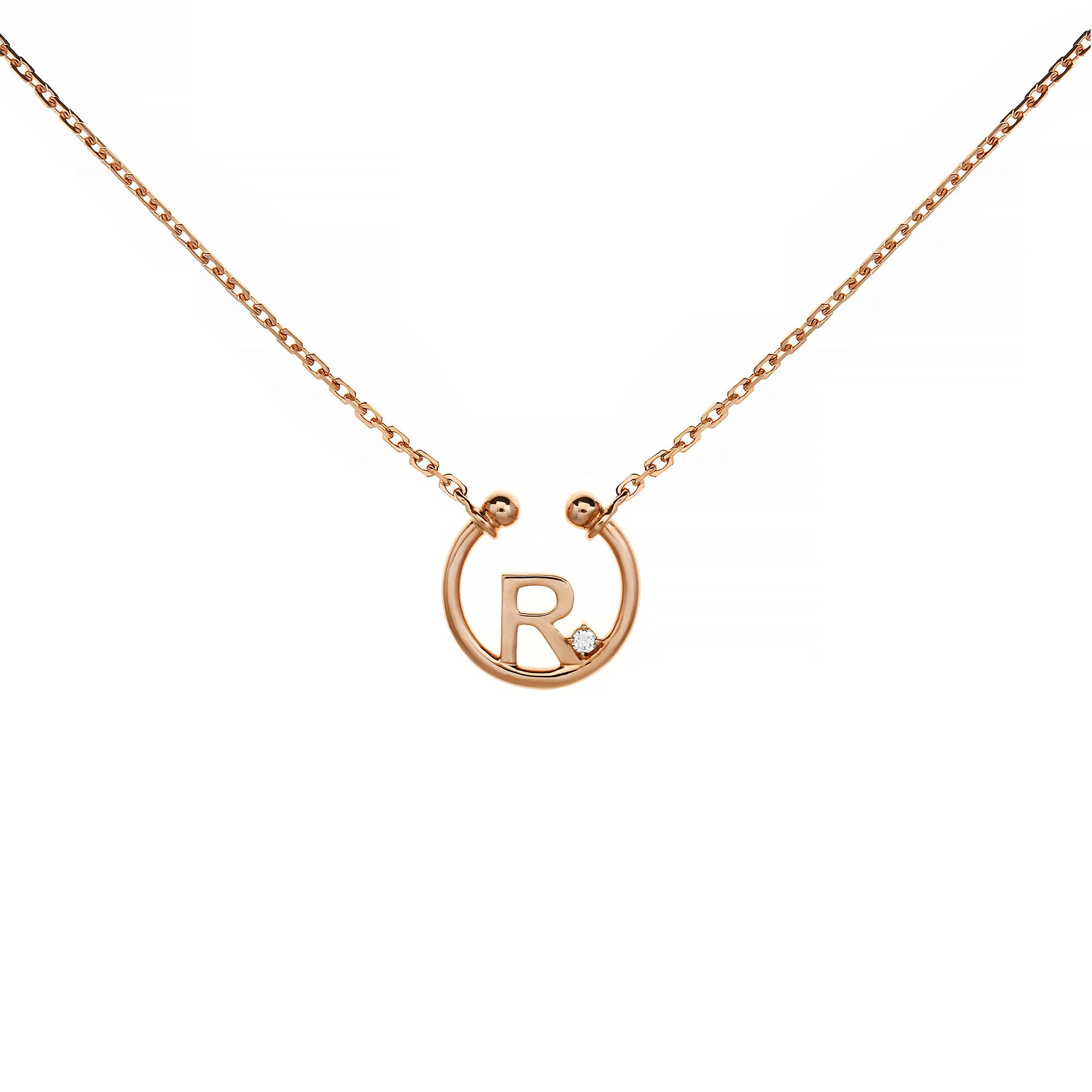 R Alphabeth Diamond Necklace (P2405310001)