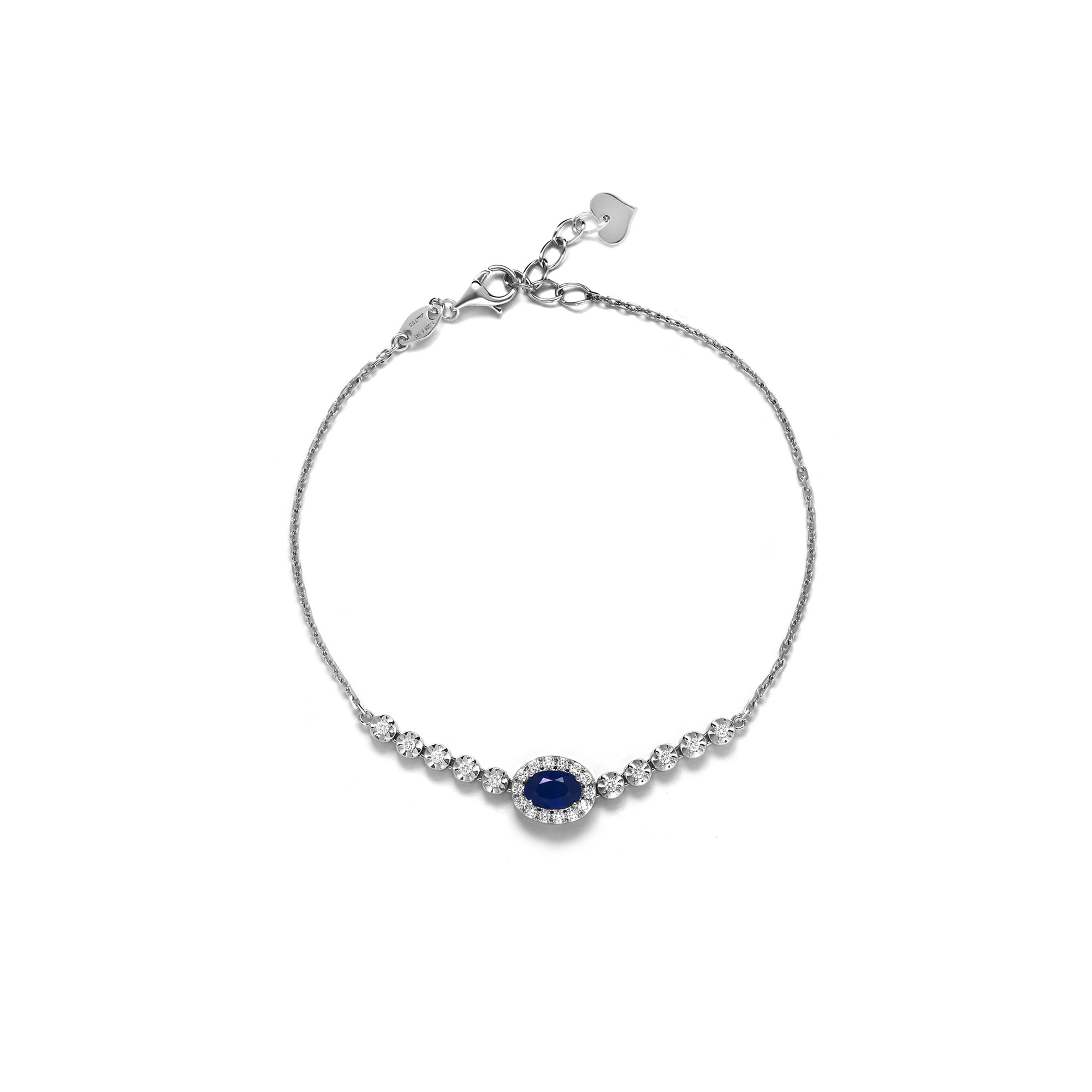 Valerian Diamond Bracelet With Blue Sapphire (D2412050020)