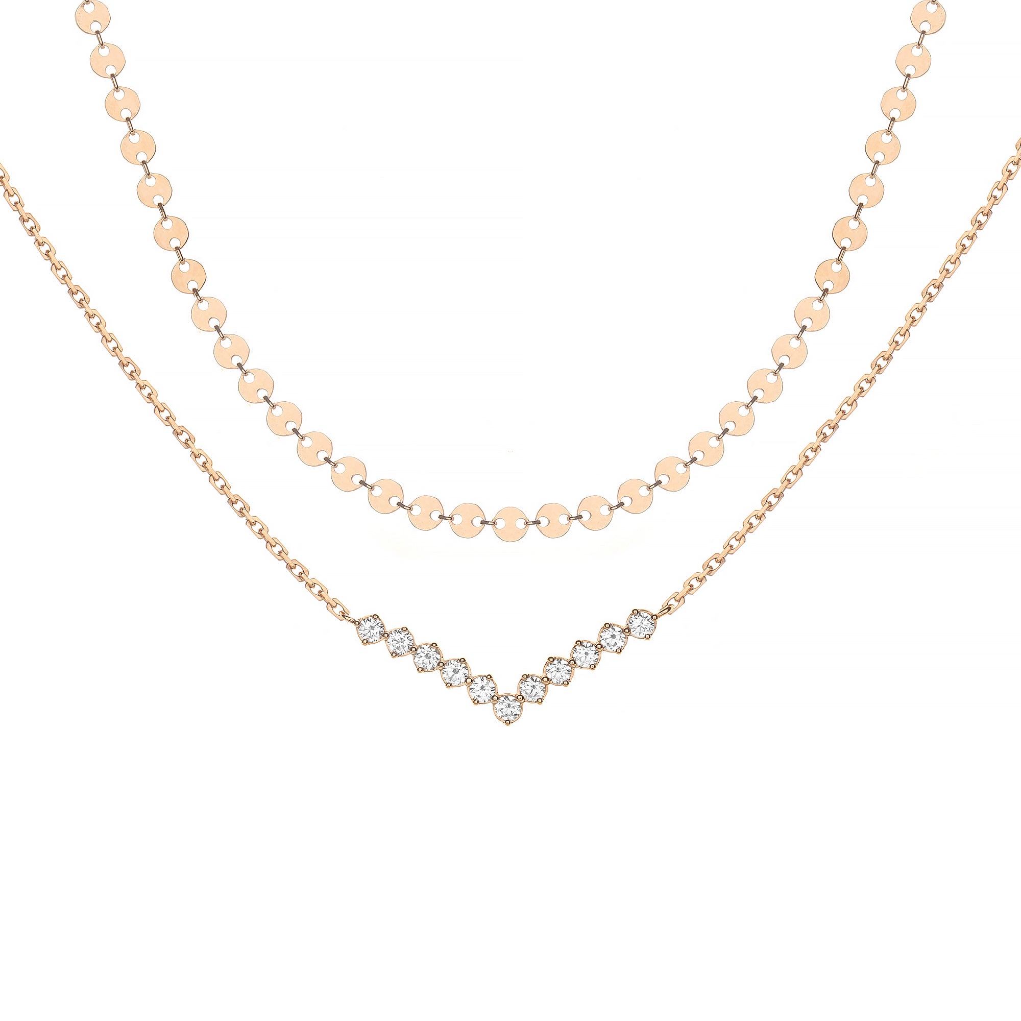 Agneta Double Layer Diamond Necklace (P2309120178)