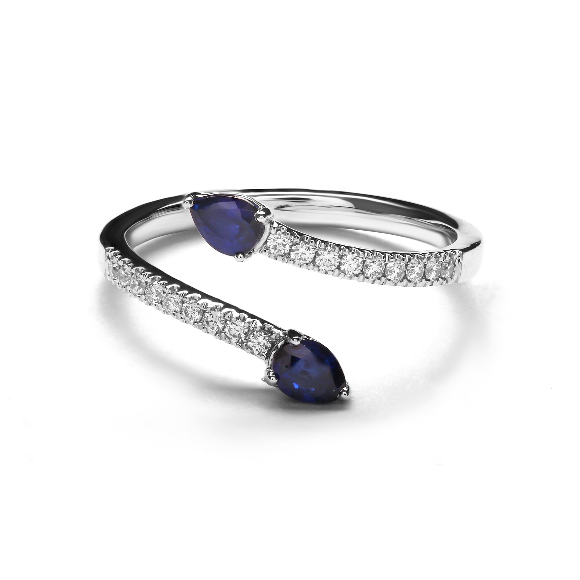 Alsike Diamond Ring With Blue Sapphire (P2312080045)