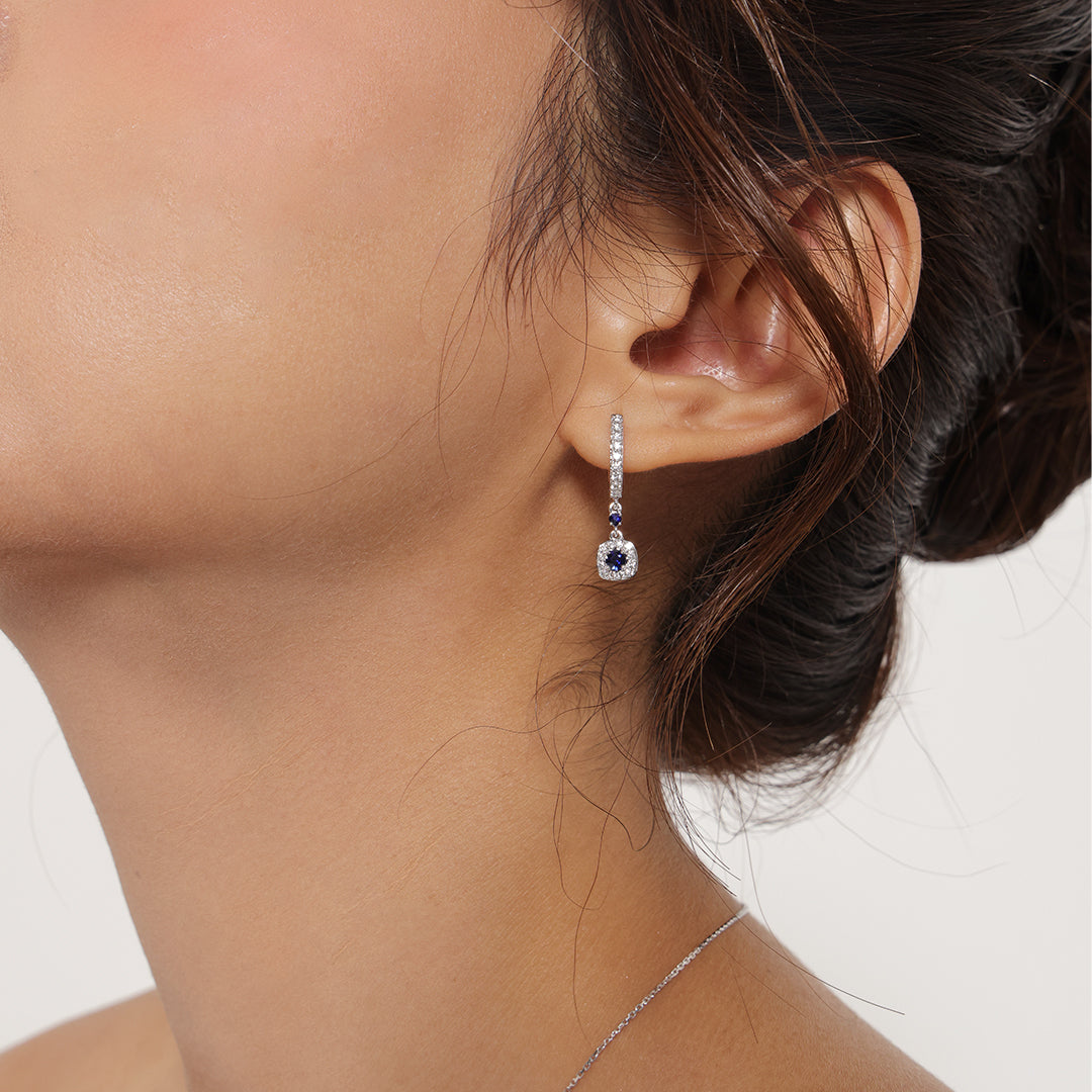 Aquilina Diamond Earring With Blue Sapphire (P2312190005)
