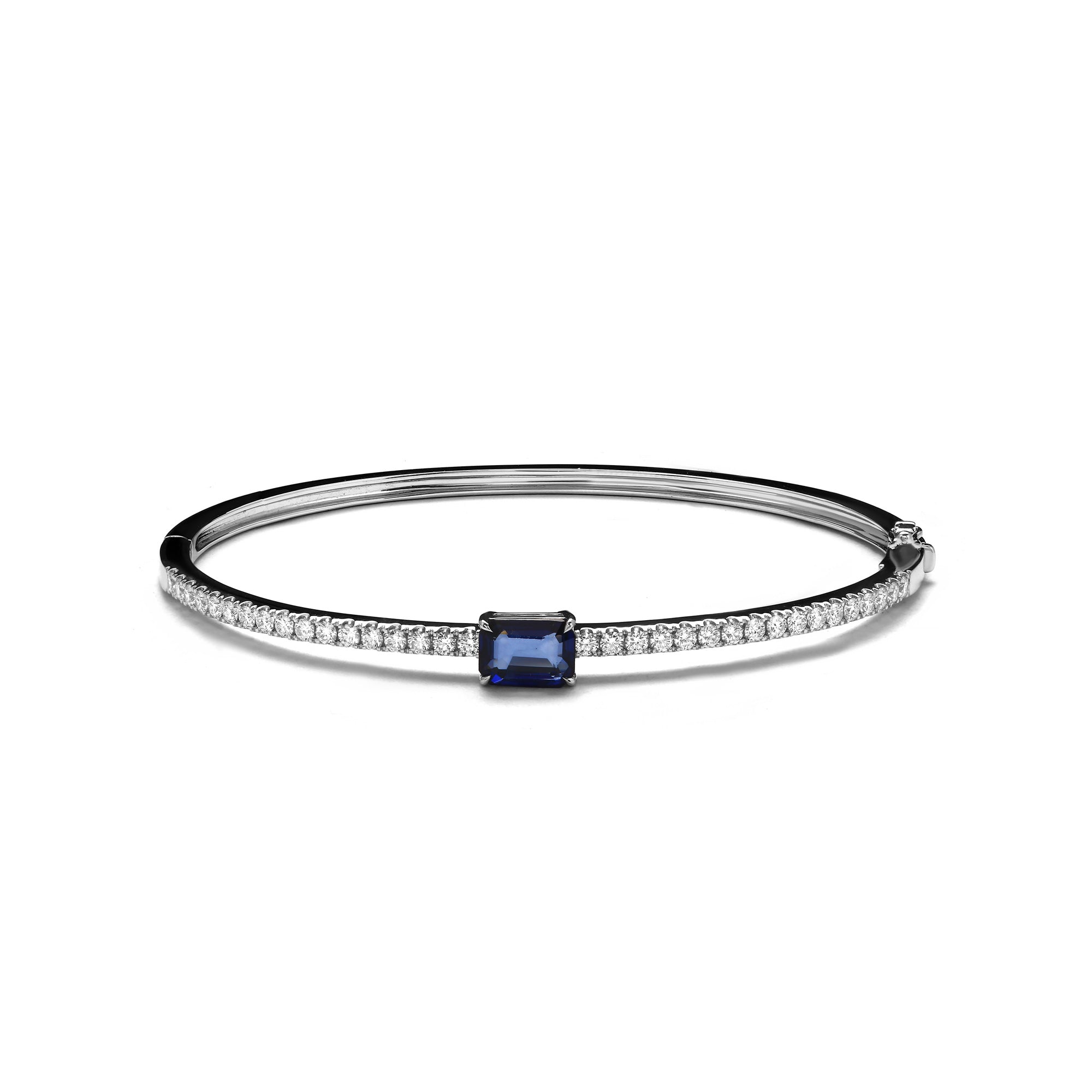 Breeze Diamond Bangle With Blue Sapphire (D2408010005)