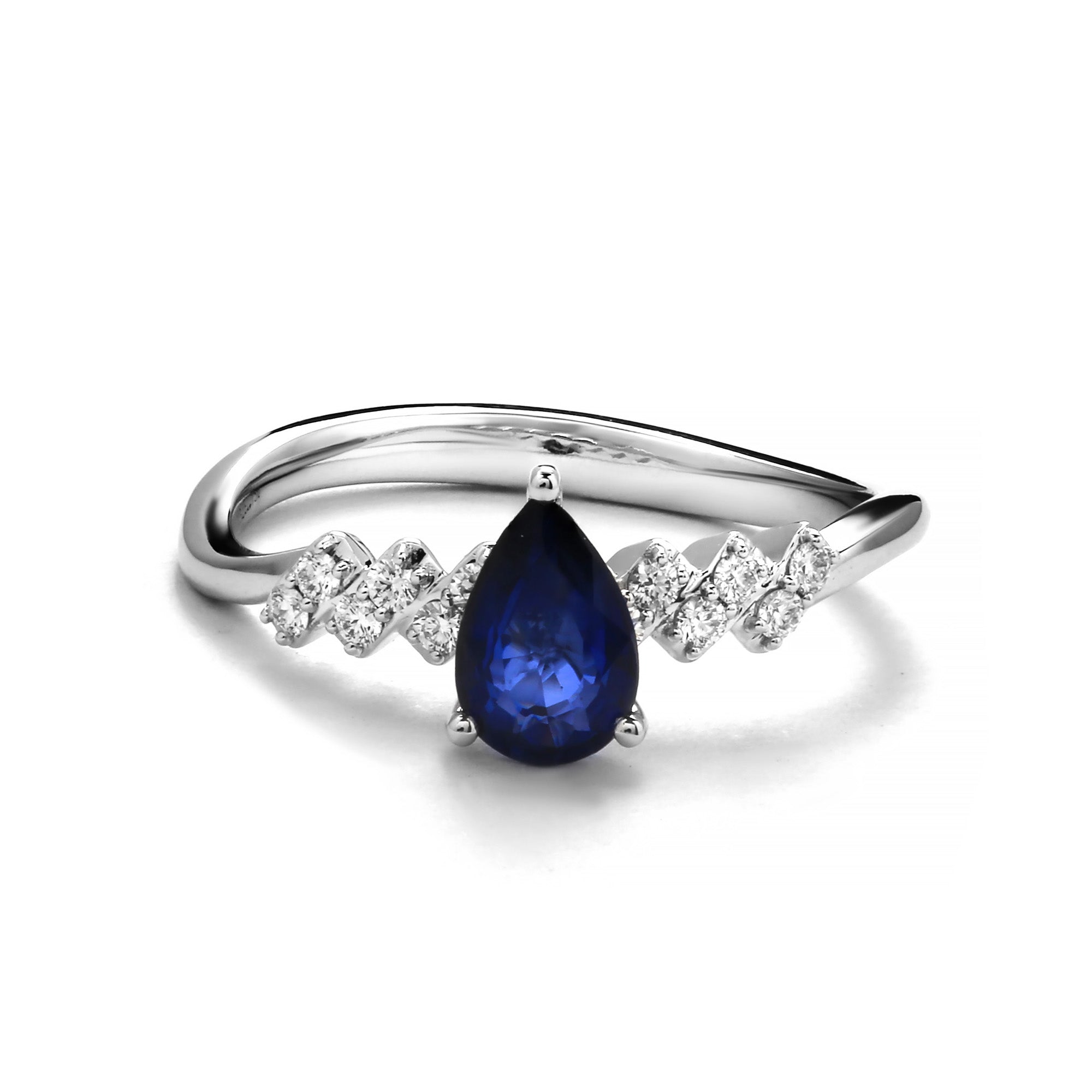 Daze Diamond Ring With Blue Sapphire (D2409200005)