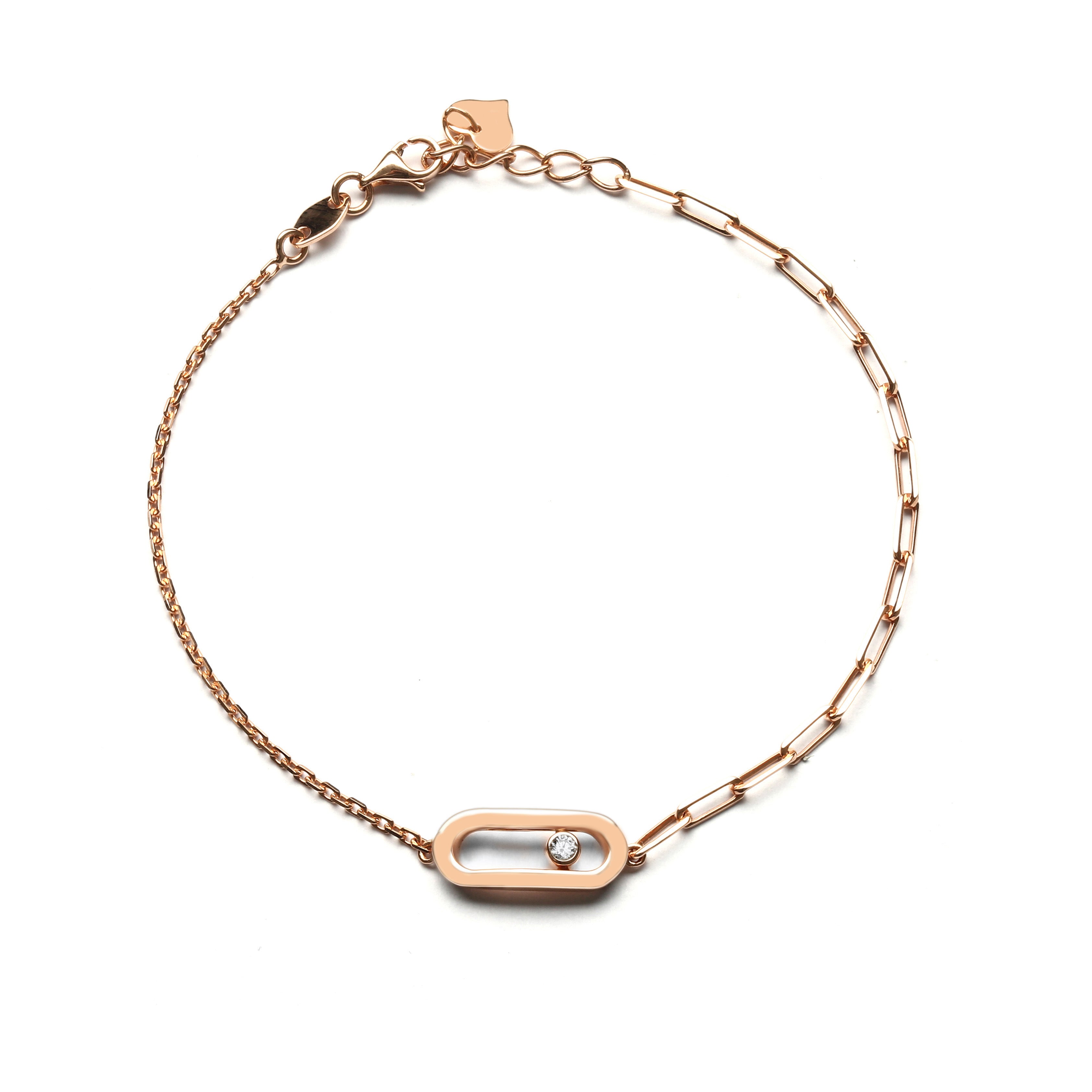 Eileen Sliding Diamond Bracelet Rosegold (P2310190011)