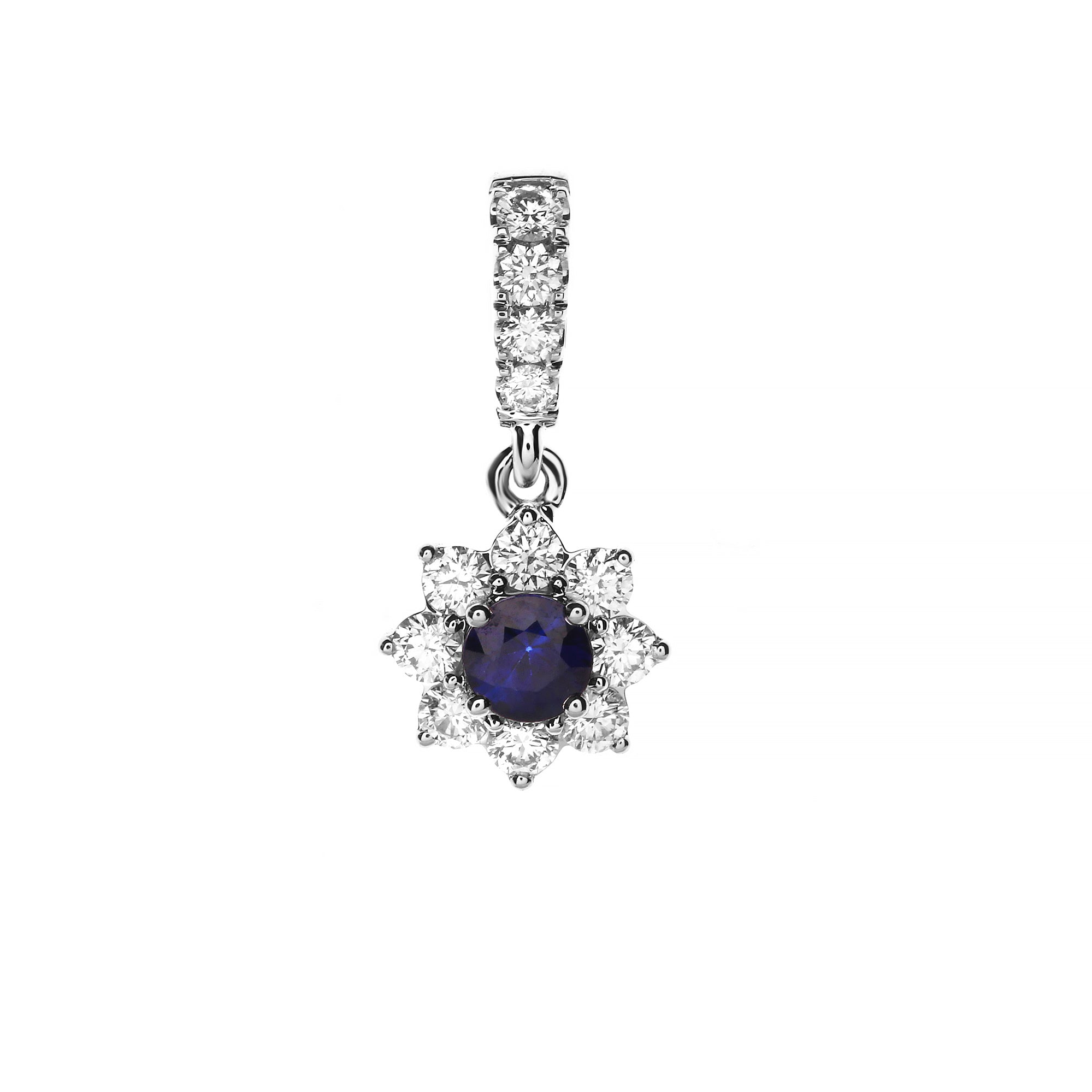 Ernestine Diamond Pendant With Blue Sapphire (P2312190004)