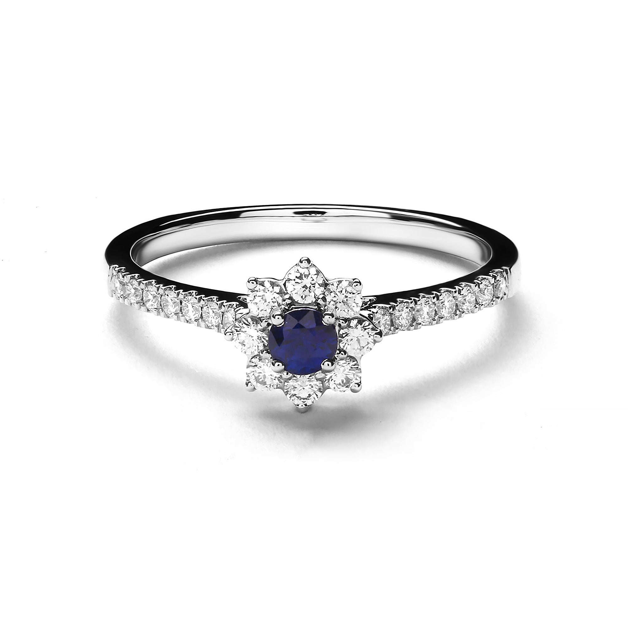 Ernestine Diamond Ring With Blue Sapphire (P2312190011)