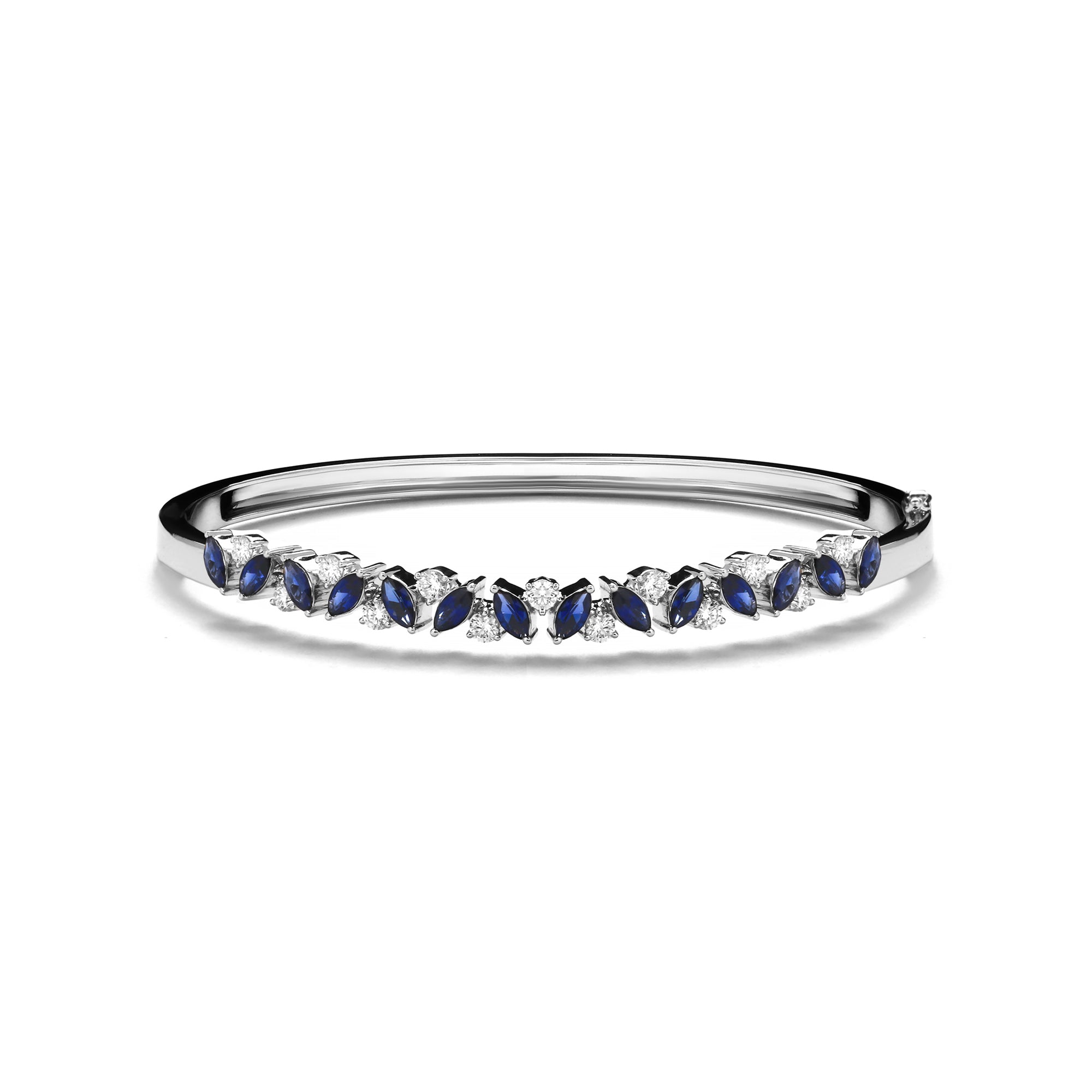 Mist Diamond Bangle With Blue Sapphire (D2407300016)