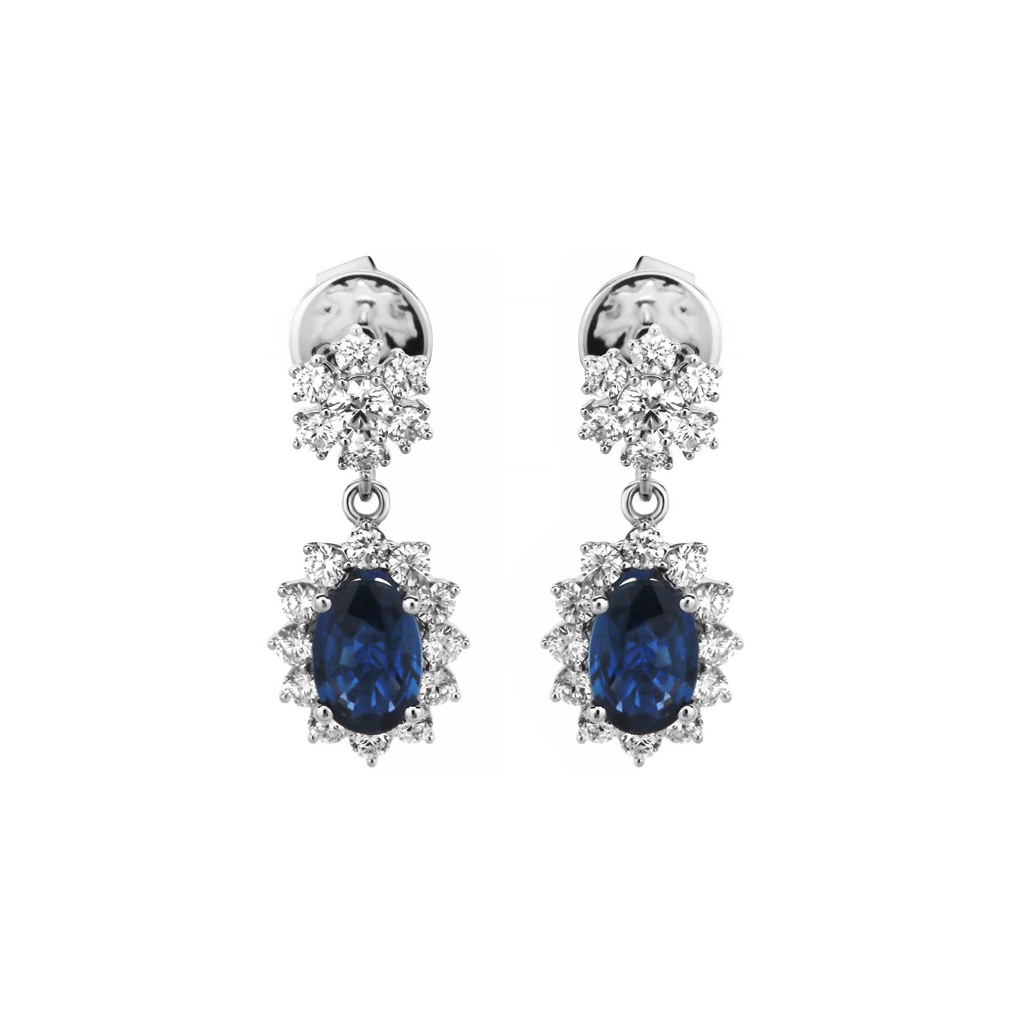 Sea Diamond Earring With Blue Sapphire (D2408070002)