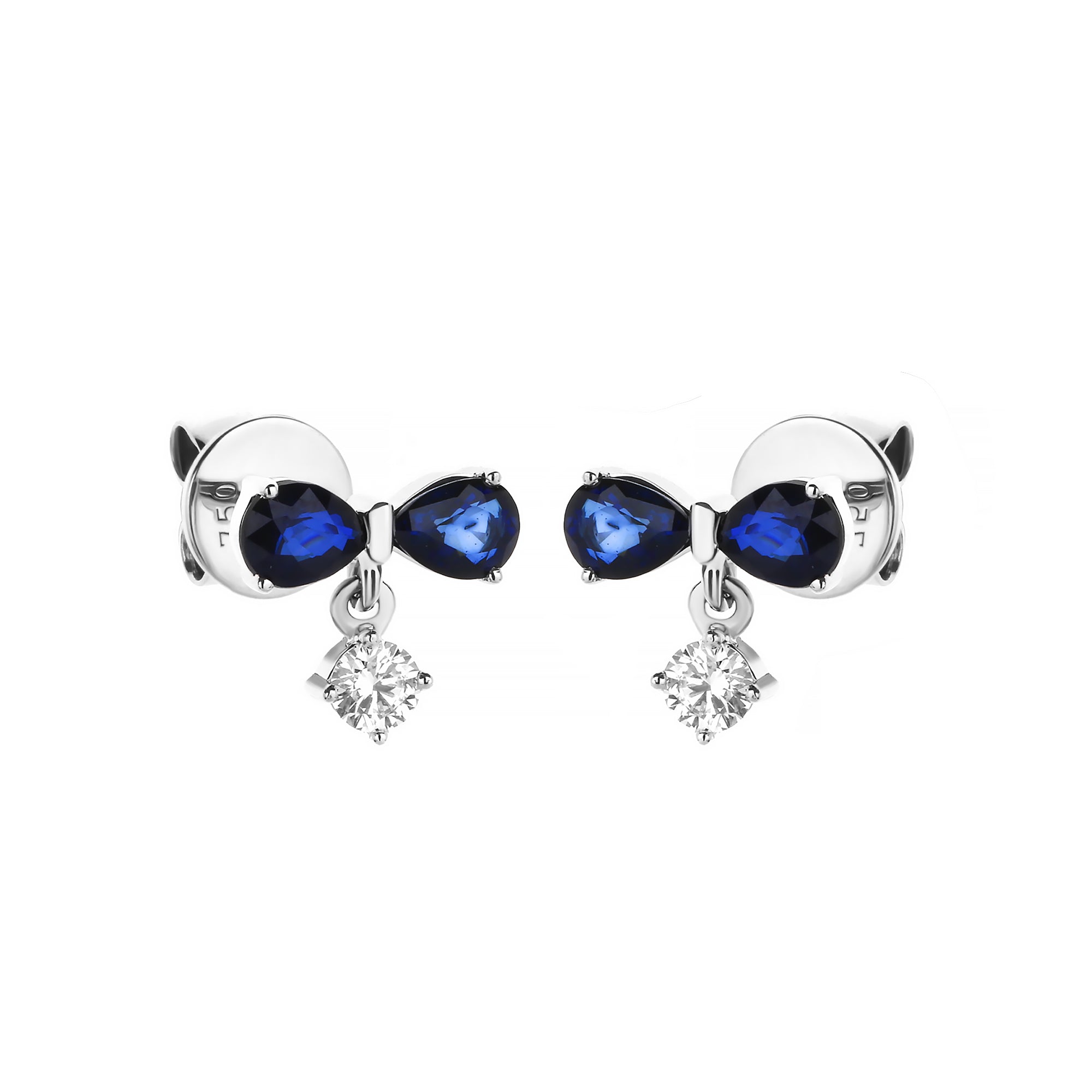 Spark Diamond Earring With Blue Sapphire (P2501310005)