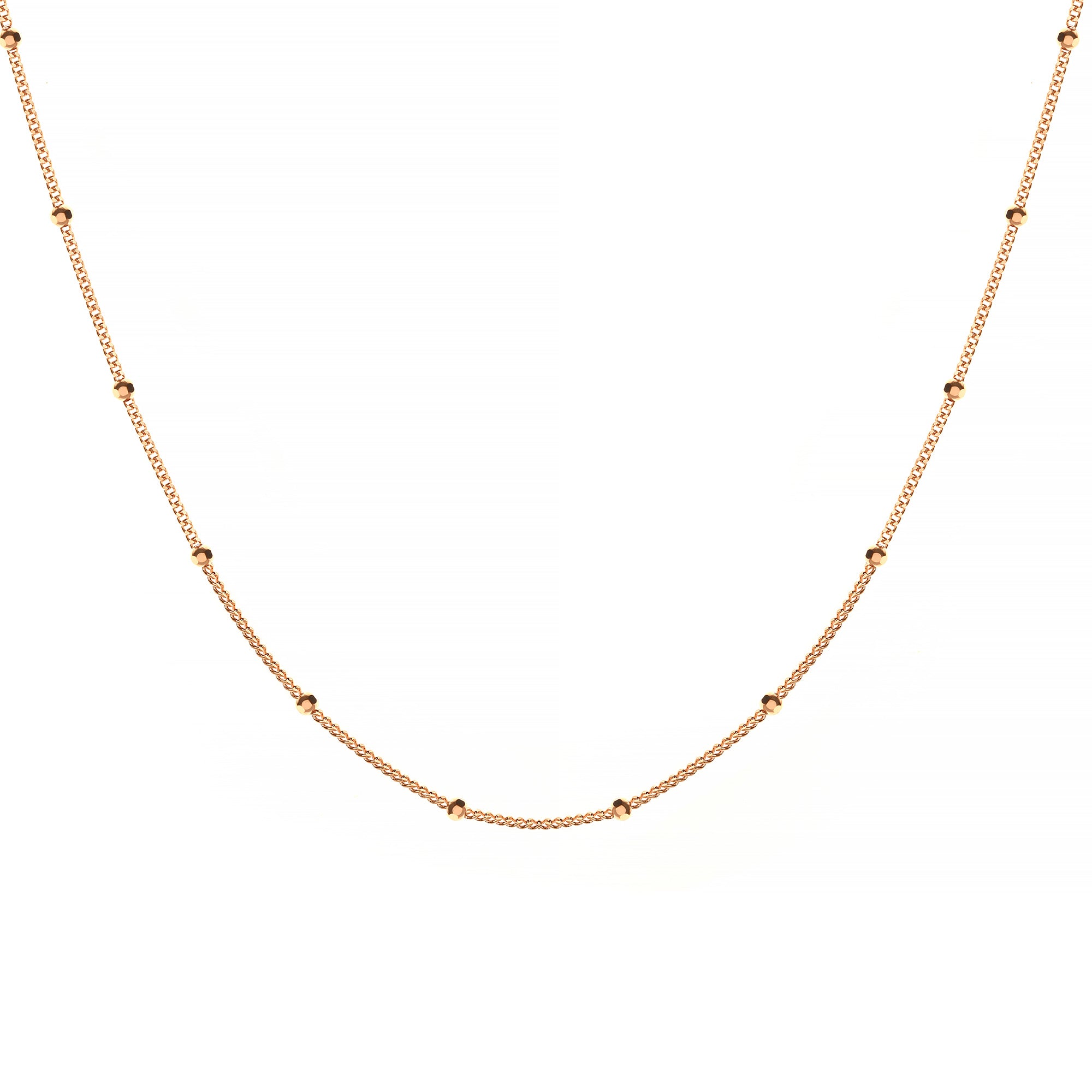 Rosary Gold Necklace Chain 18K Rosegold (S2211220145)