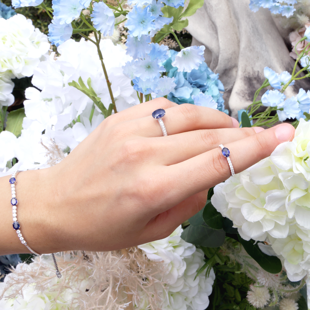 Cressida Diamond Ring With Sapphire (P2212130016)