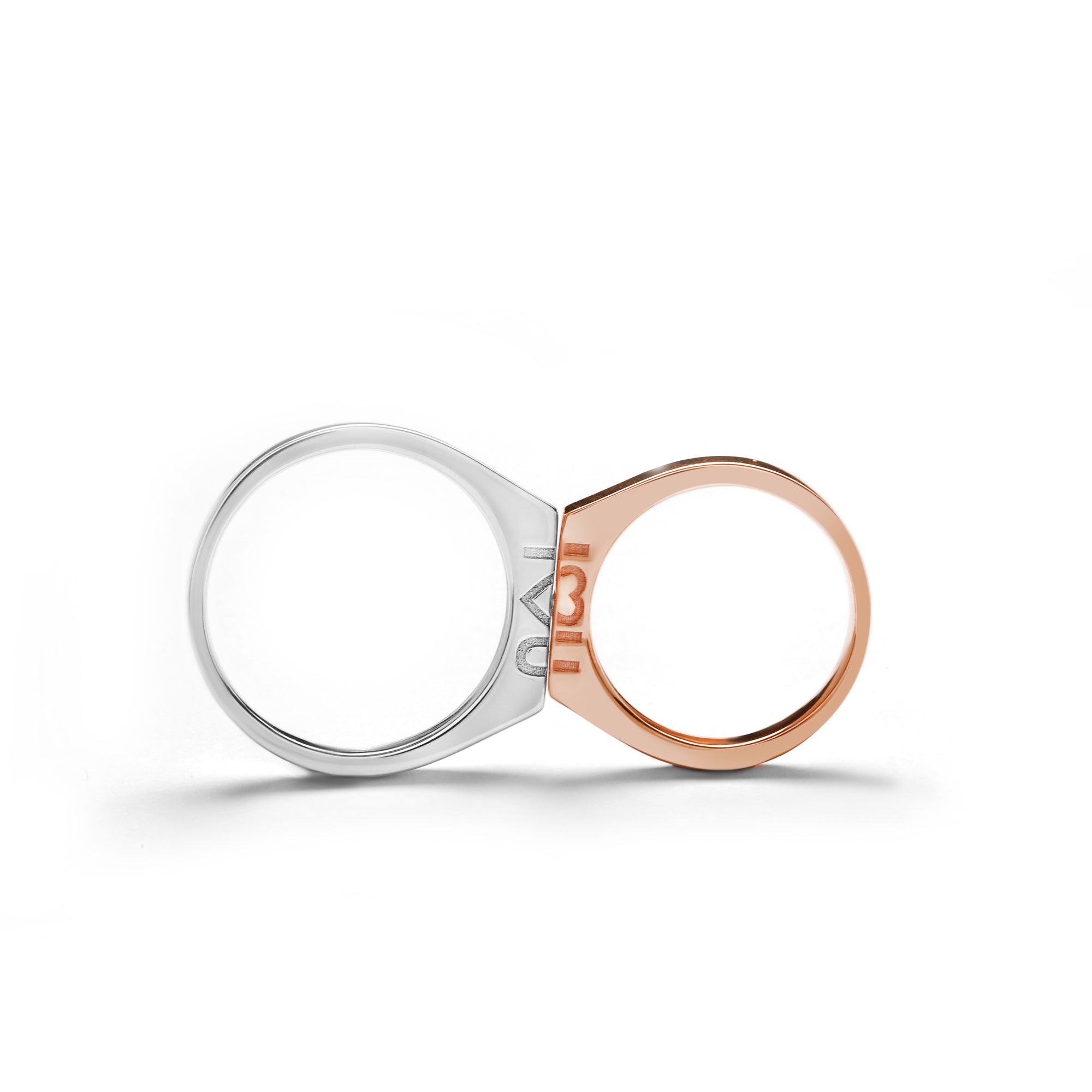 I Love U Couple Diamond Ring