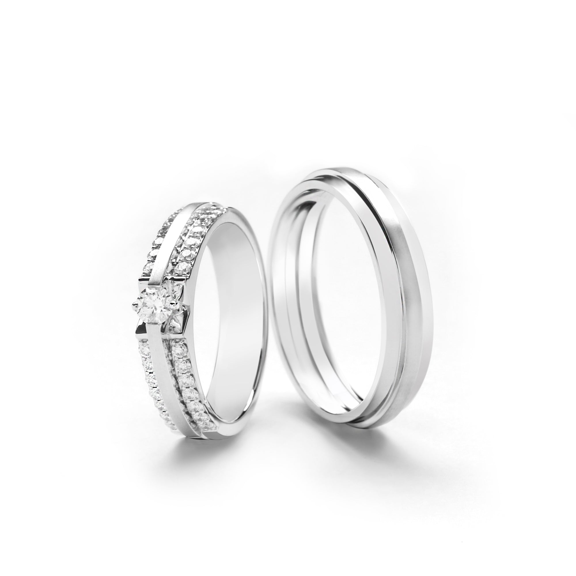 Harriet Diamond Ring & Garret Gold Ring