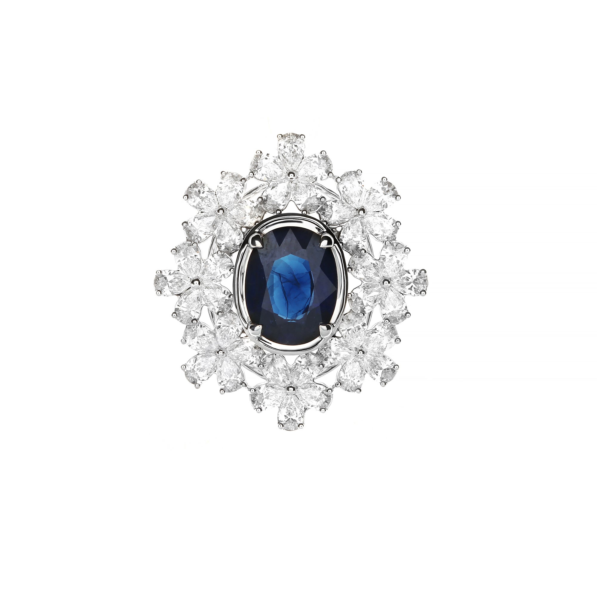 Bridgerton Diamond Pendant With Sapphire (P2212070050)