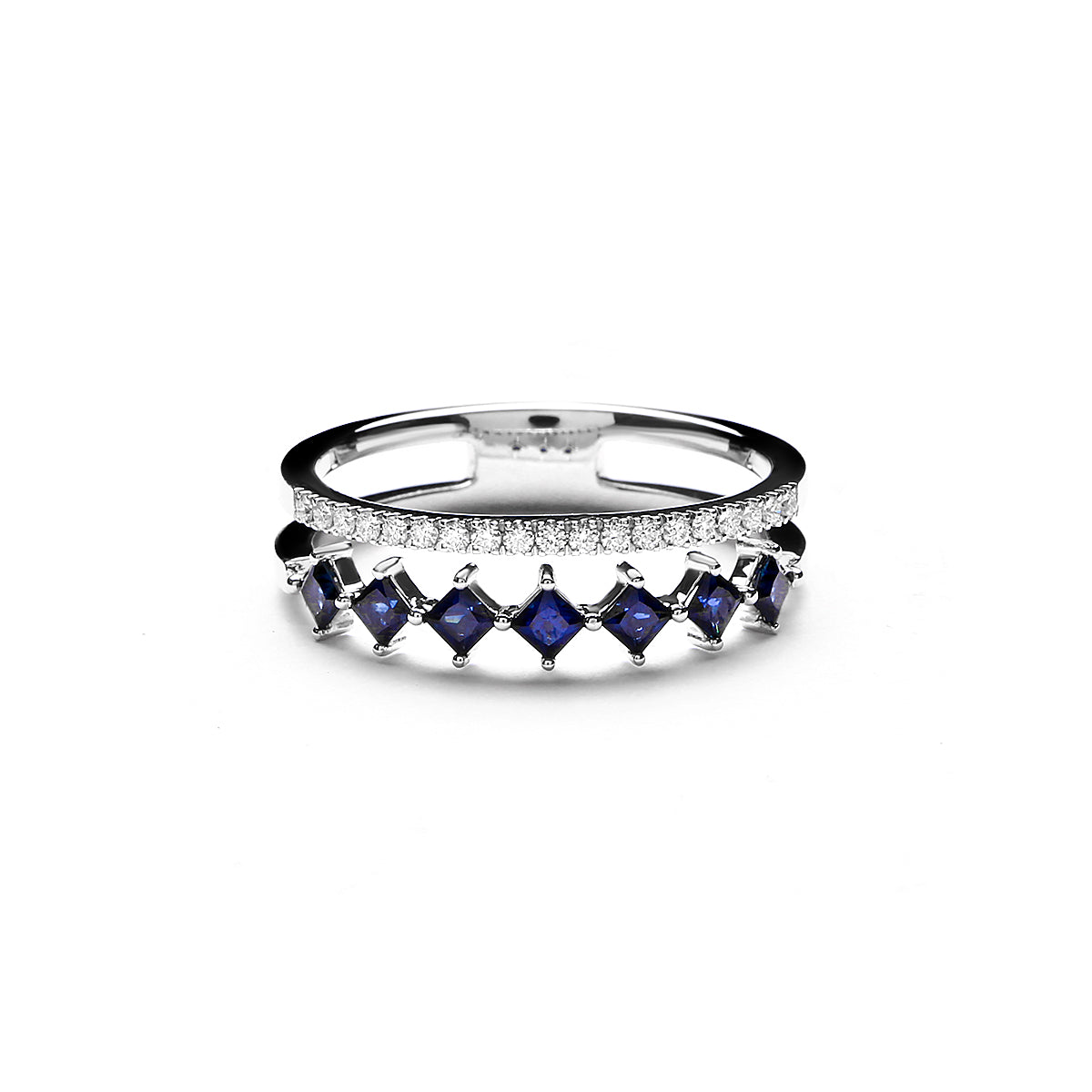 Cordelia Diamond Ring With Blue Sapphire (P2101290343)