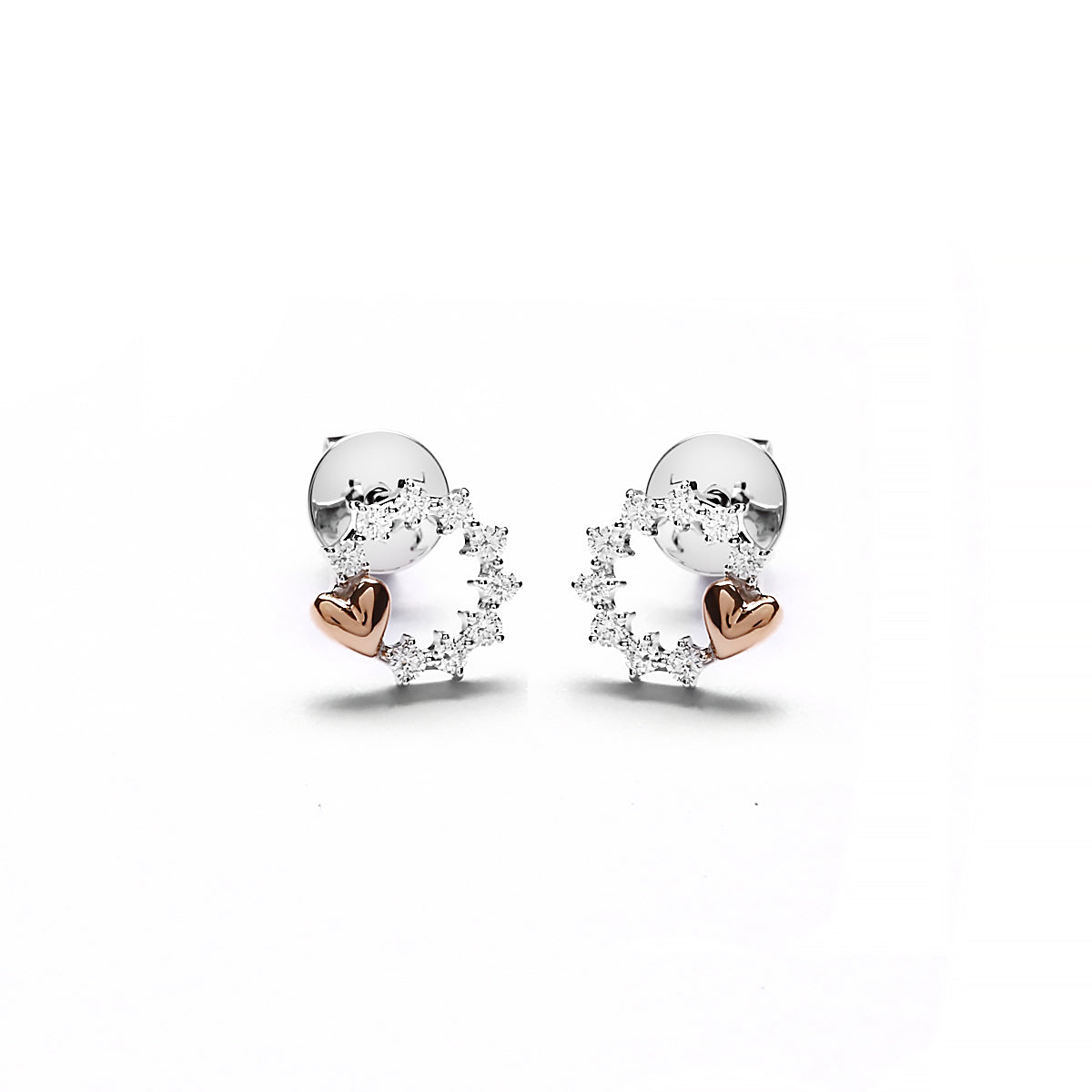 Dara Two Tone Diamond Earrings (P2103170020)