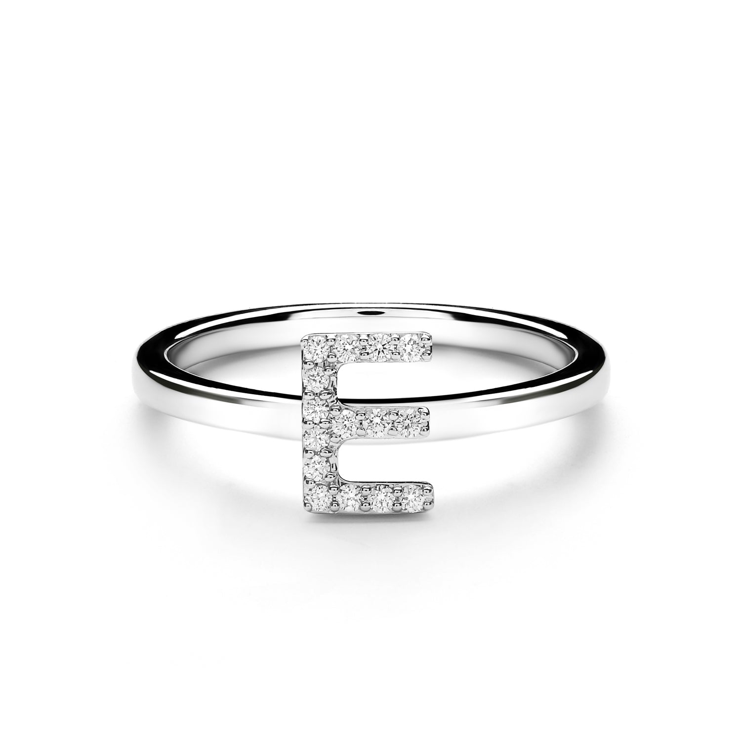 E Alphabet Diamond Ring (P1812100002)