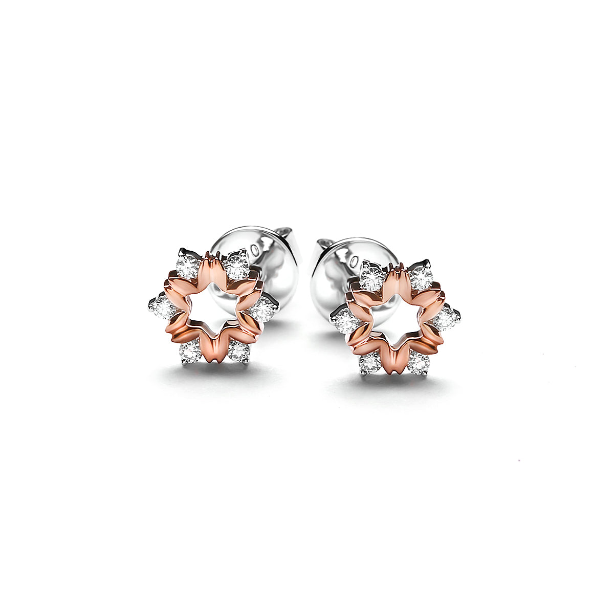 Fabiene Two Tone Diamond Earrings (P2401160060)