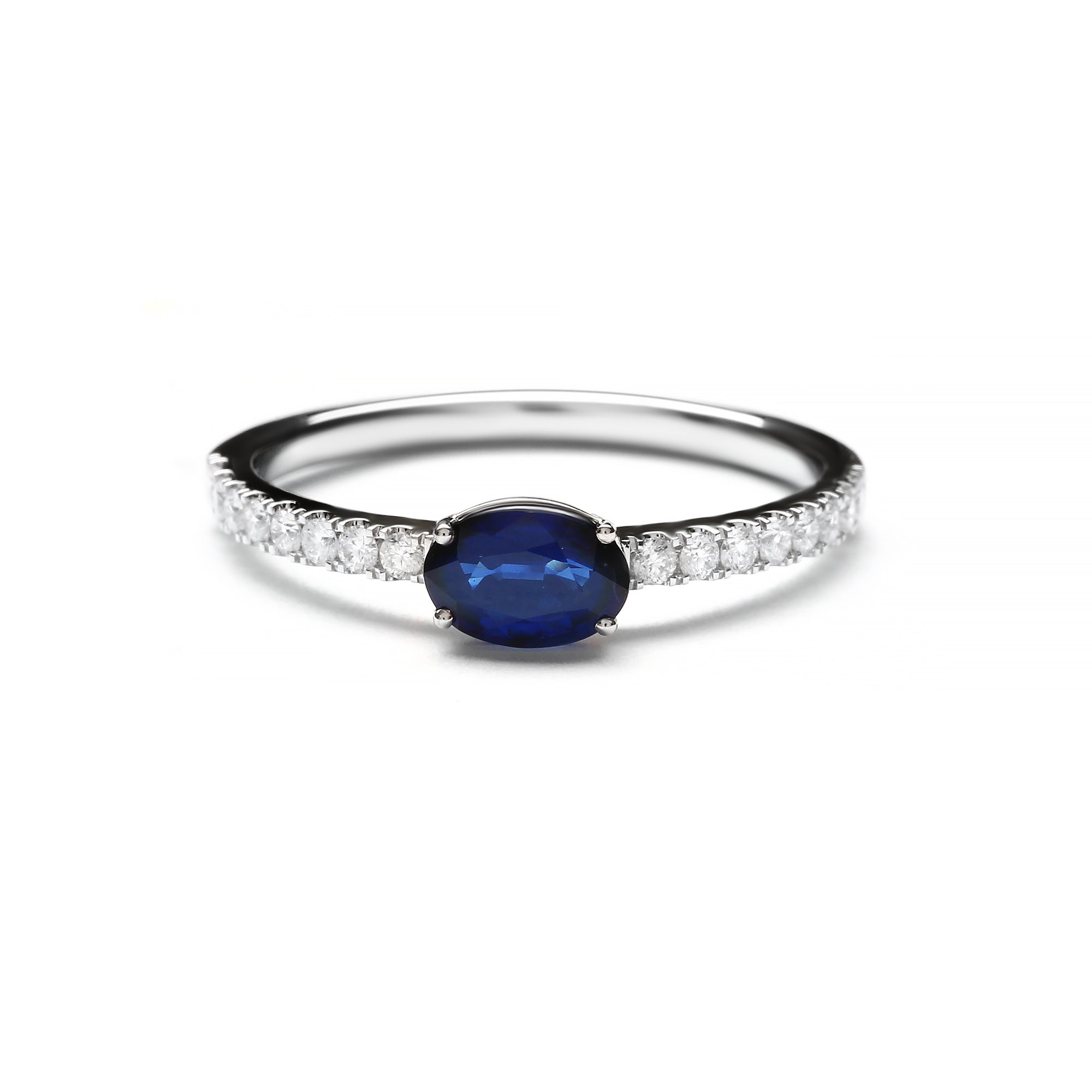 Featherington Diamond Ring With Sapphire (P2212130014)