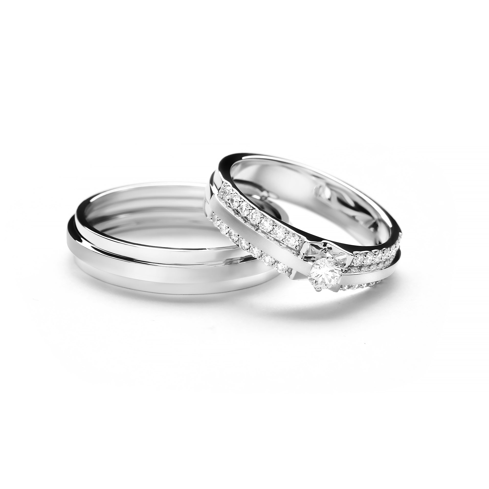 Harriet Diamond Ring & Garret Gold Ring