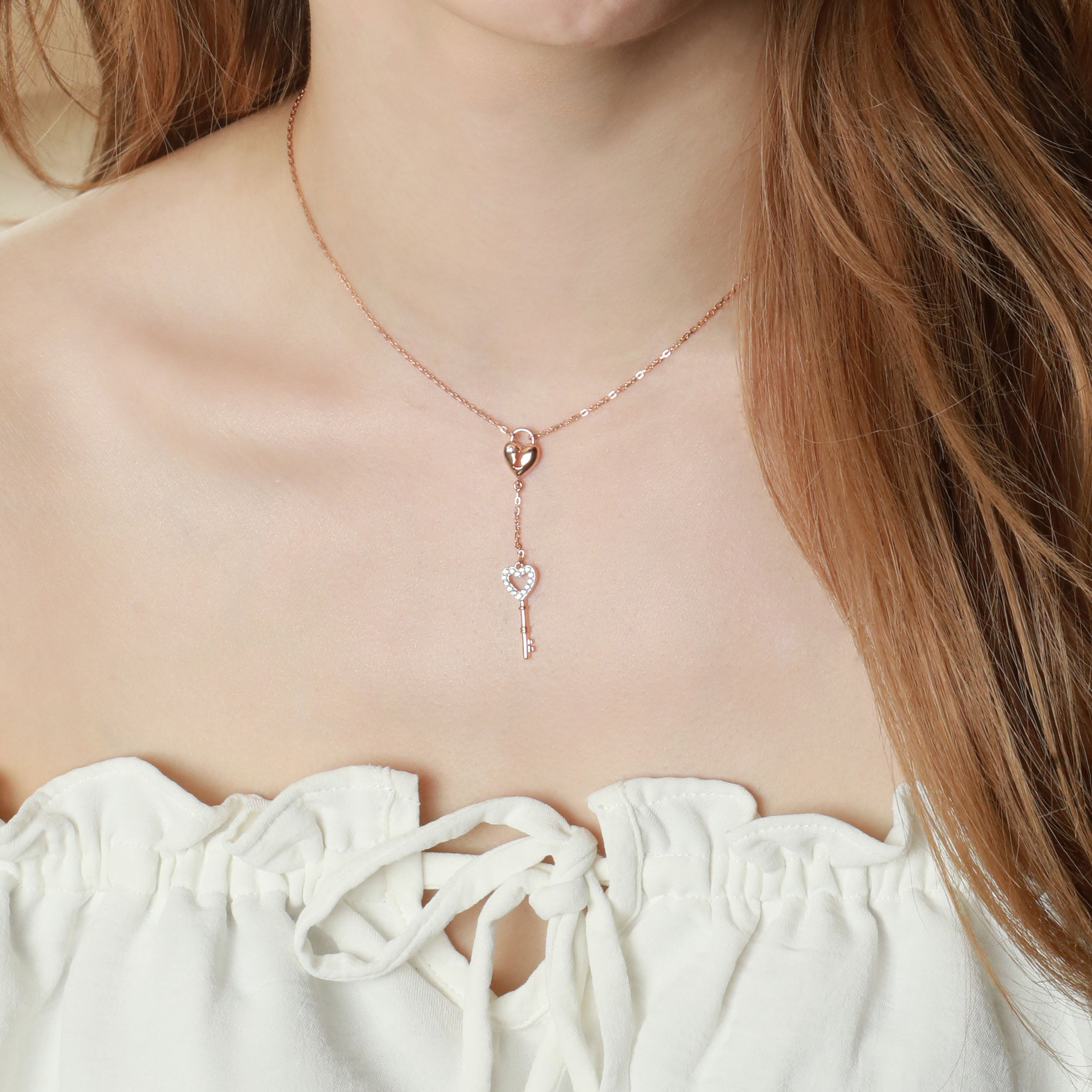 Love Key Diamond Necklace (P2209060063)