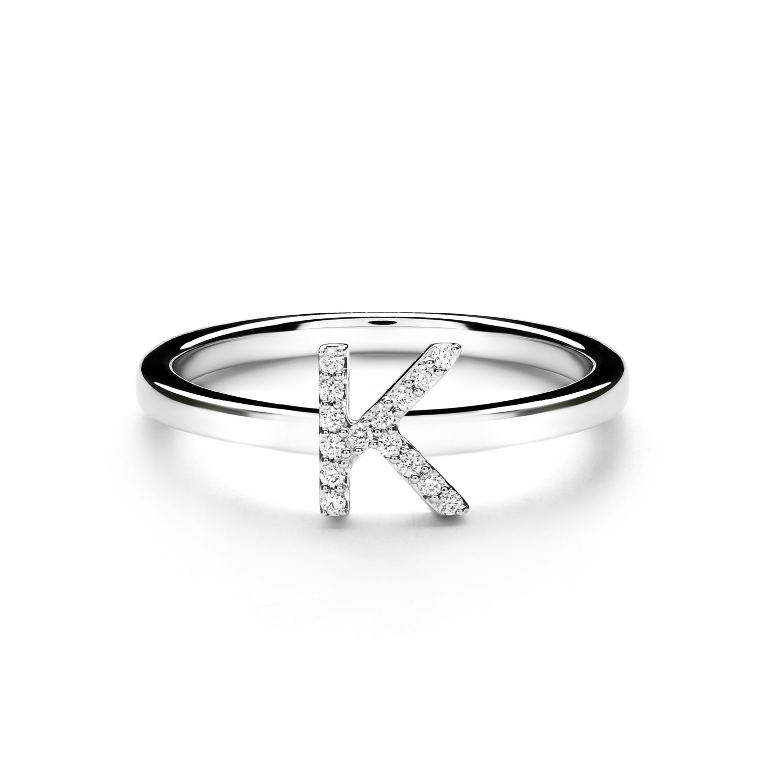 K Alphabet Diamond Ring (P1812100004)