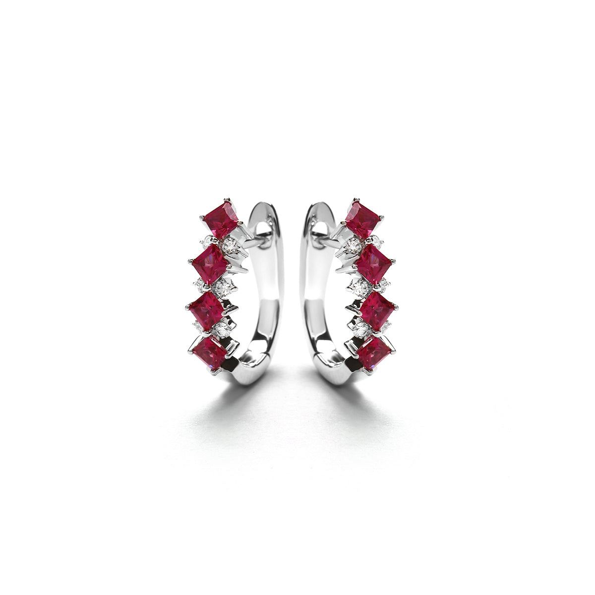 Lucinda Diamond Earring With Ruby (P2007090039)