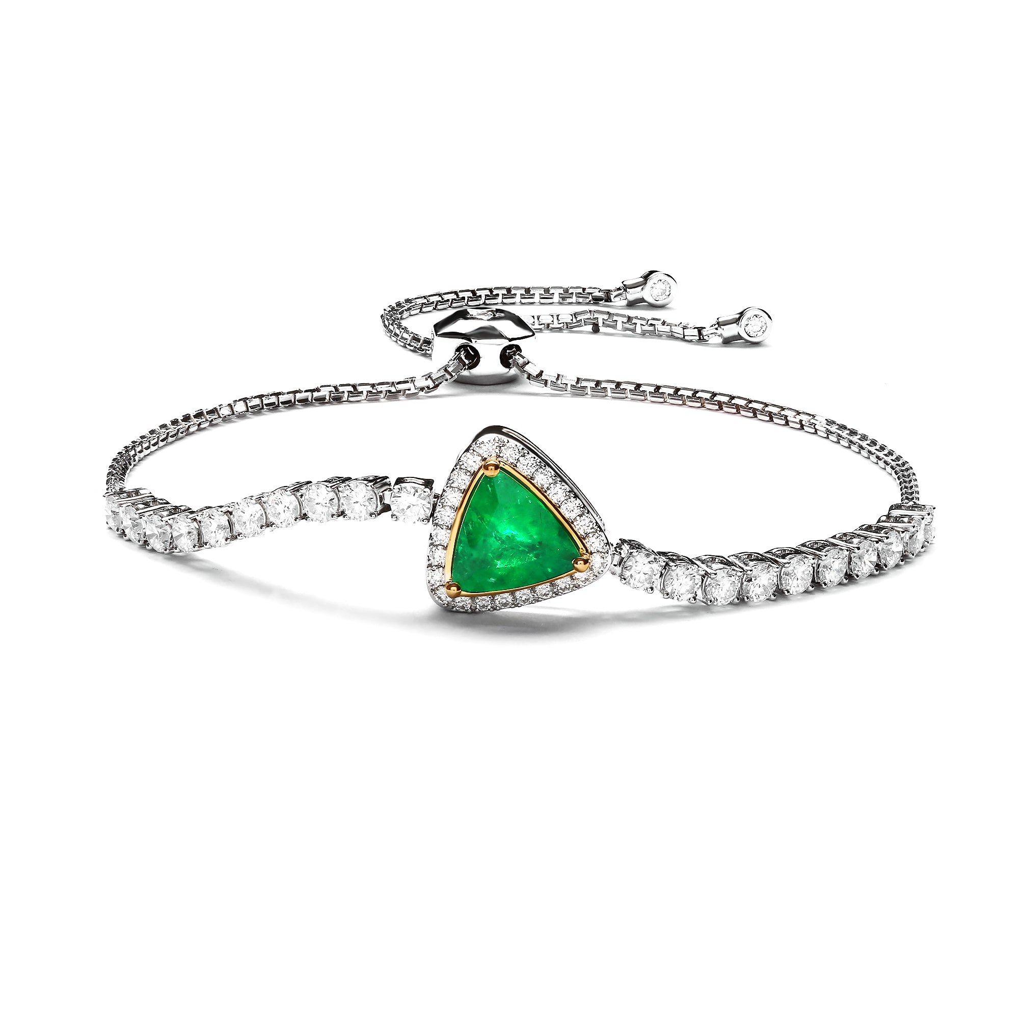 Roderica Diamond Bracelet With Emerald (P2303030053)