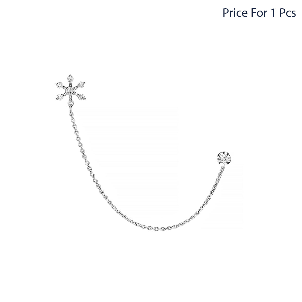 Snow Hanging Stud Diamond Earrings (P2006120031)