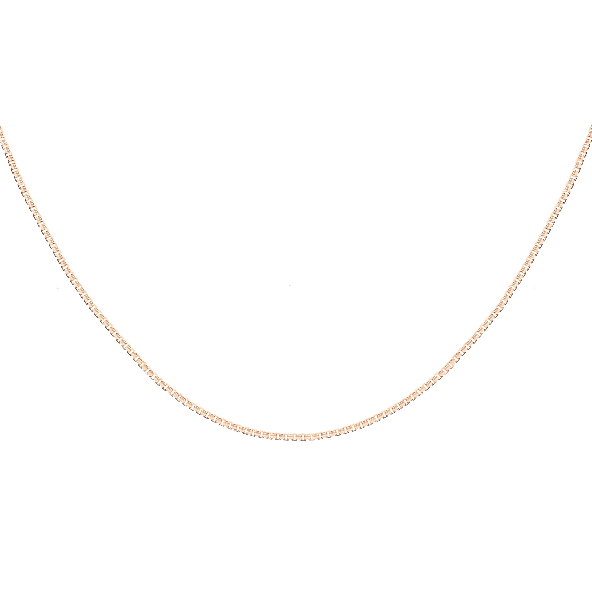 Gold Necklace Chain Concave 18K Rosegold (S2206130096)