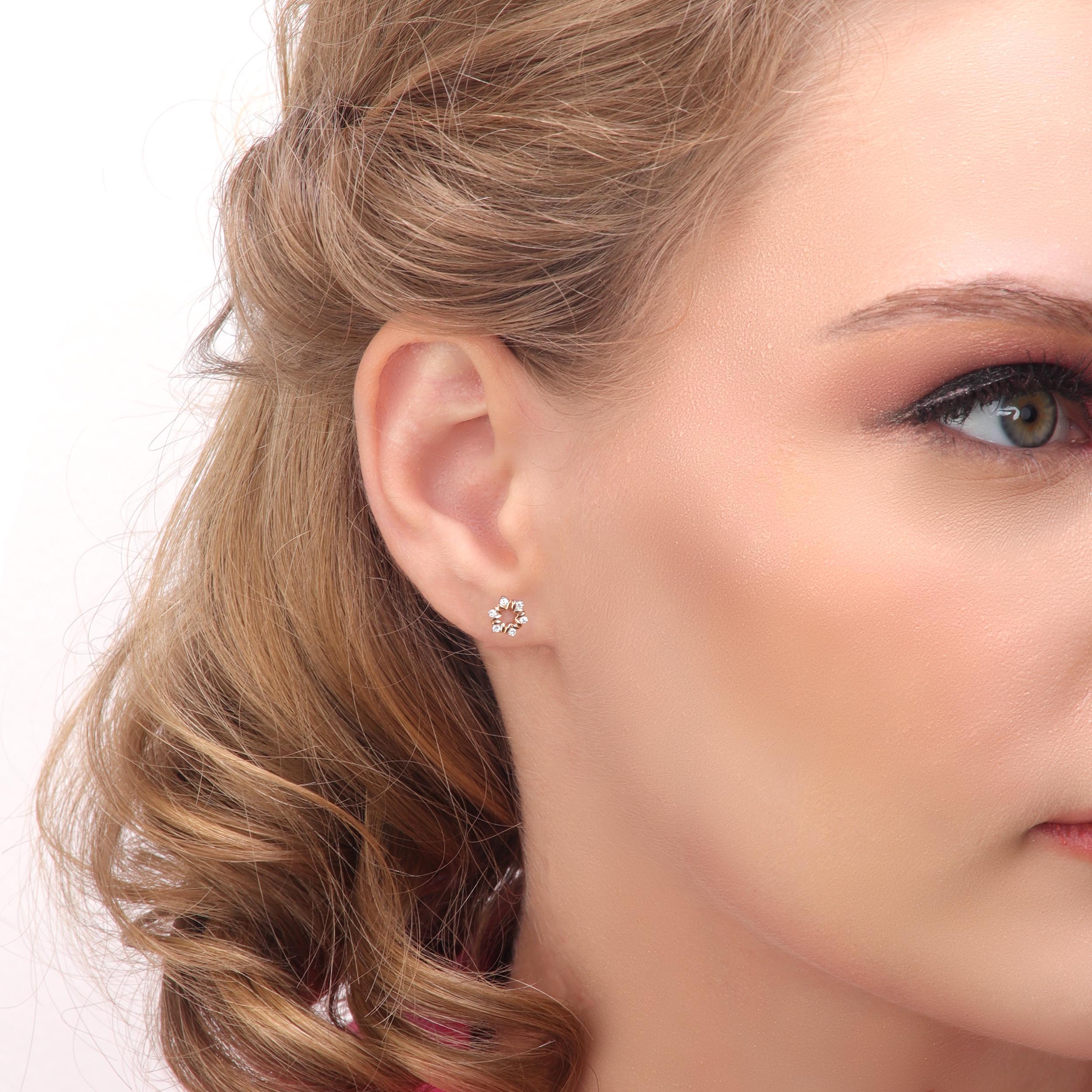 Fabiene Two Tone Diamond Earrings (P2401160060)