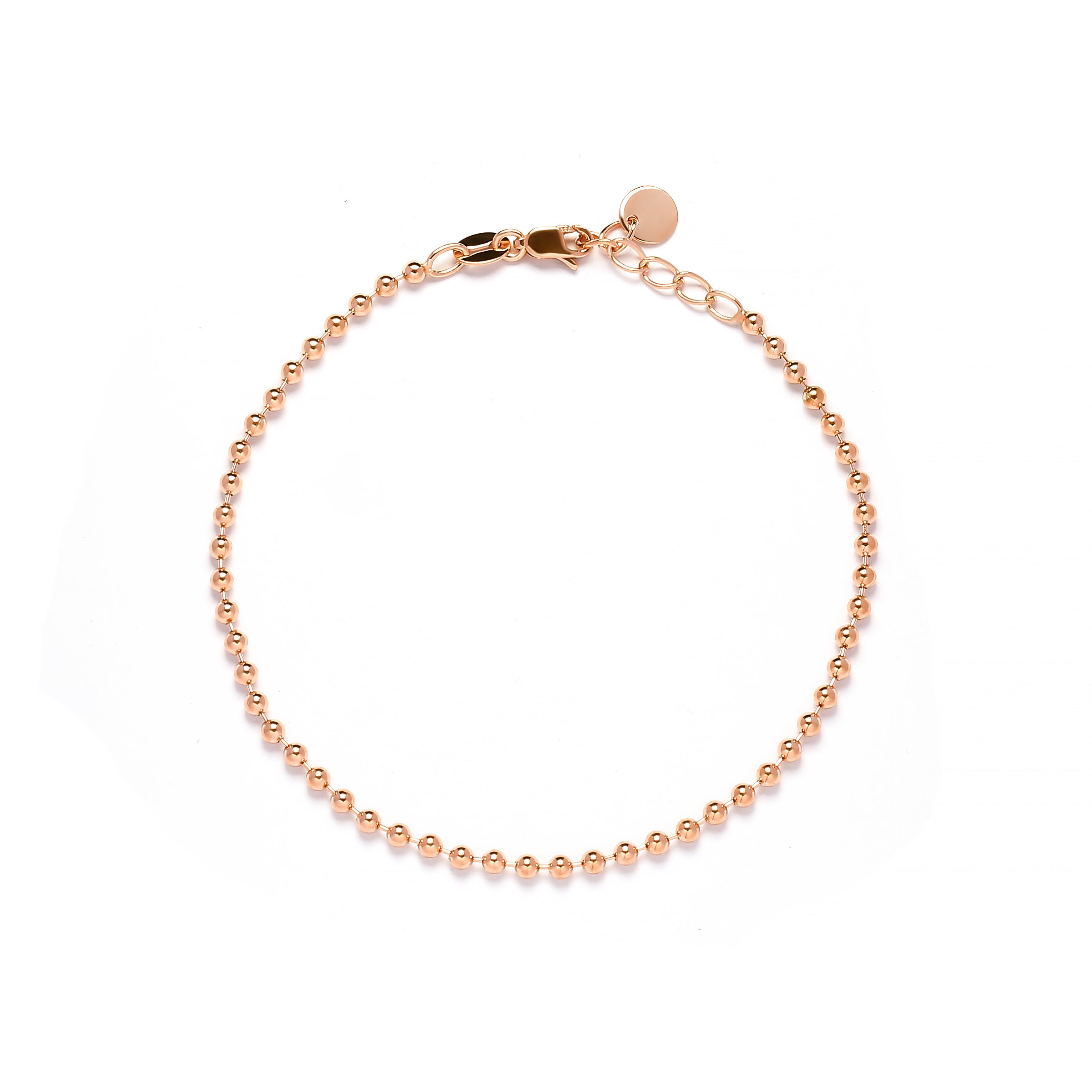 Ball Gold Bracelet Chain 18K Rosegold (S2211220672)