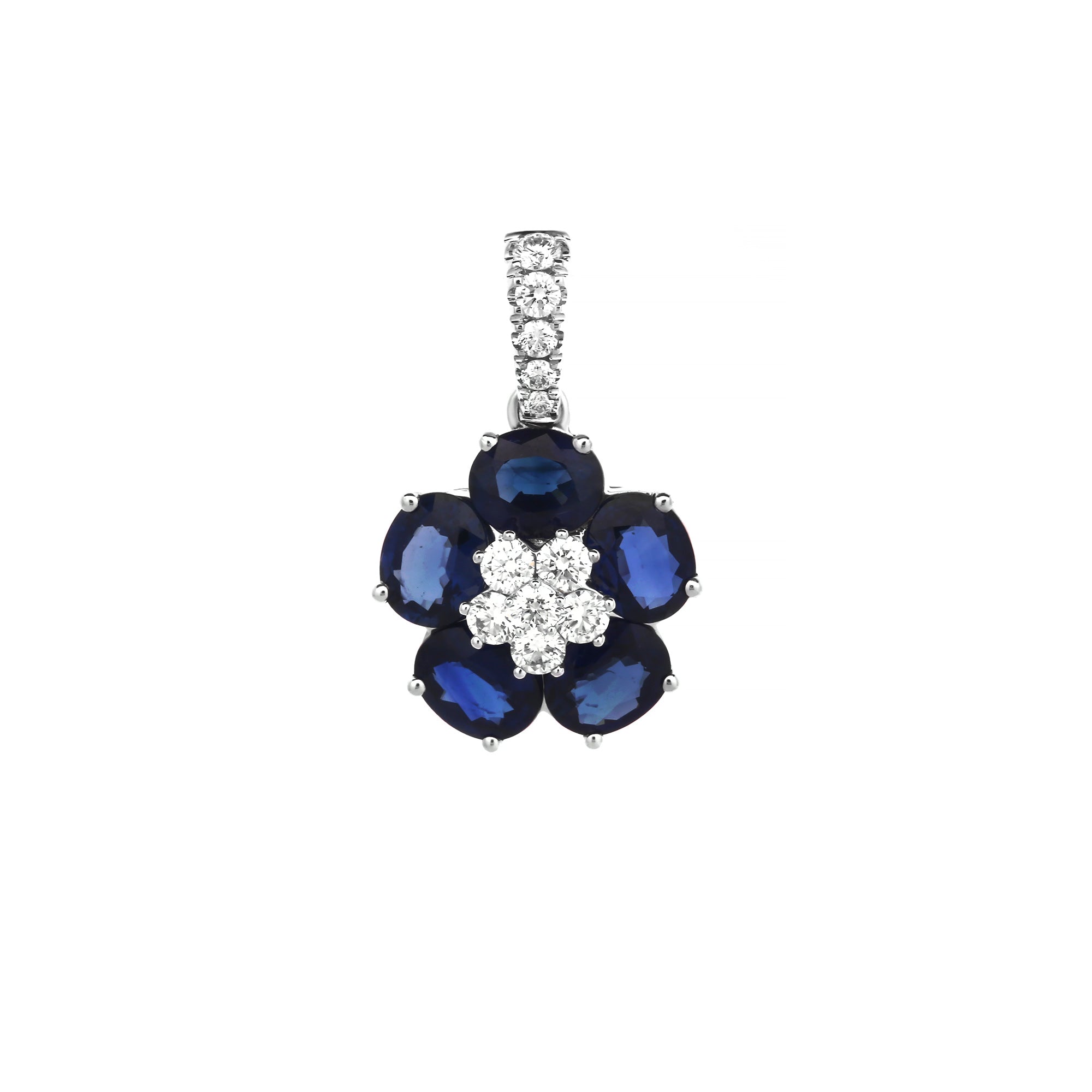 Azulea Diamond Pendant With Blue Sapphire (P2405240241)
