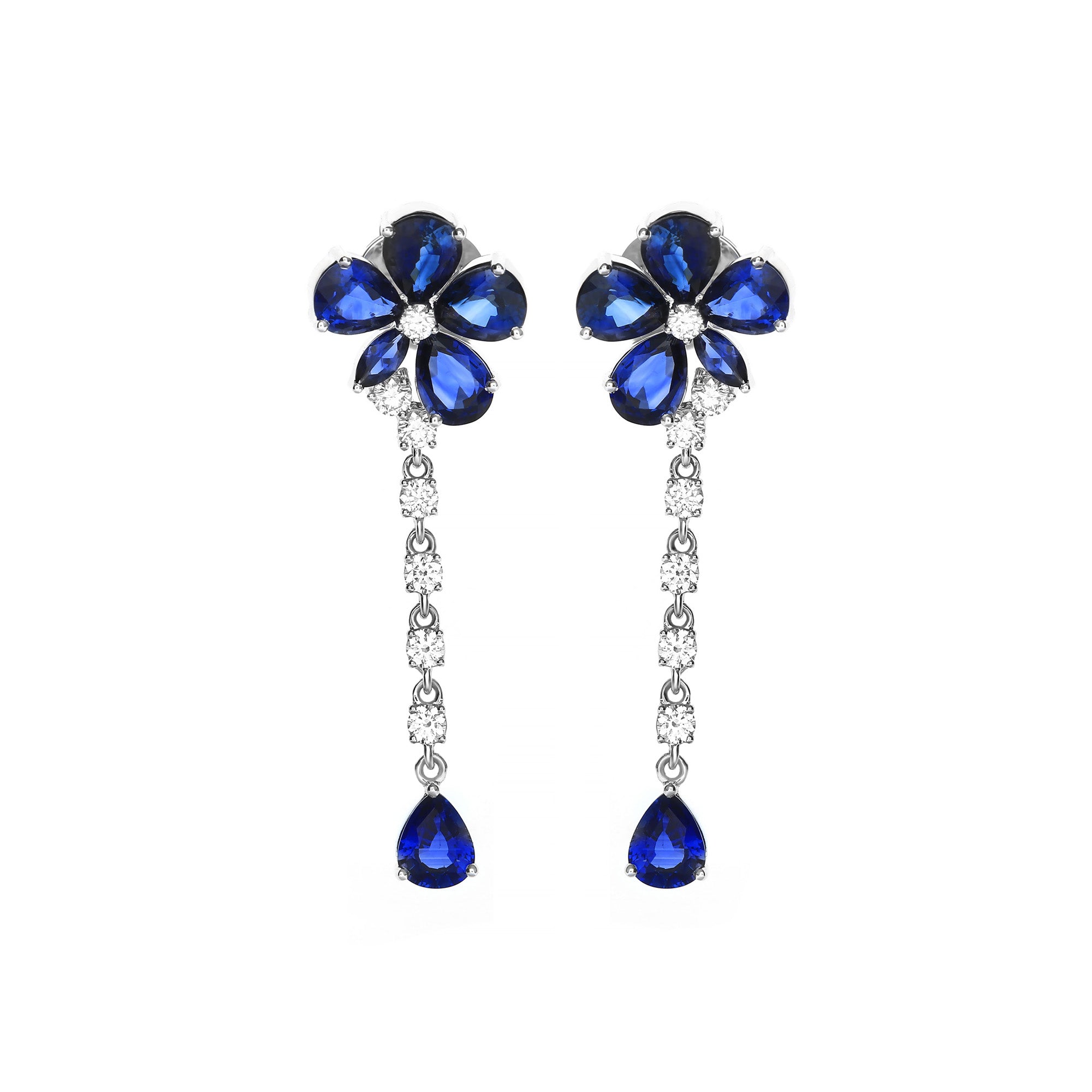 Berytha Diamond Earring With Blue Sapphire (P2507300020)