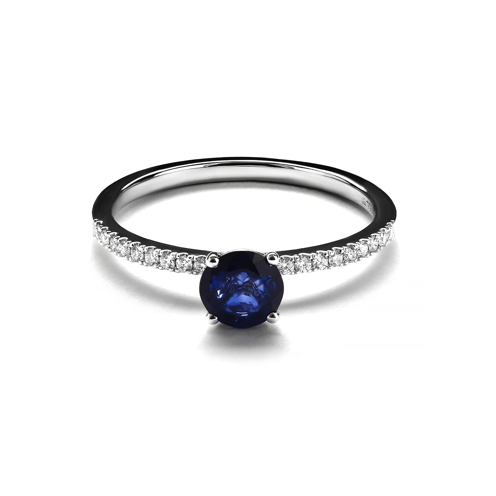 Bluebell Diamond Ring With Blue Sapphire (P2405210064)