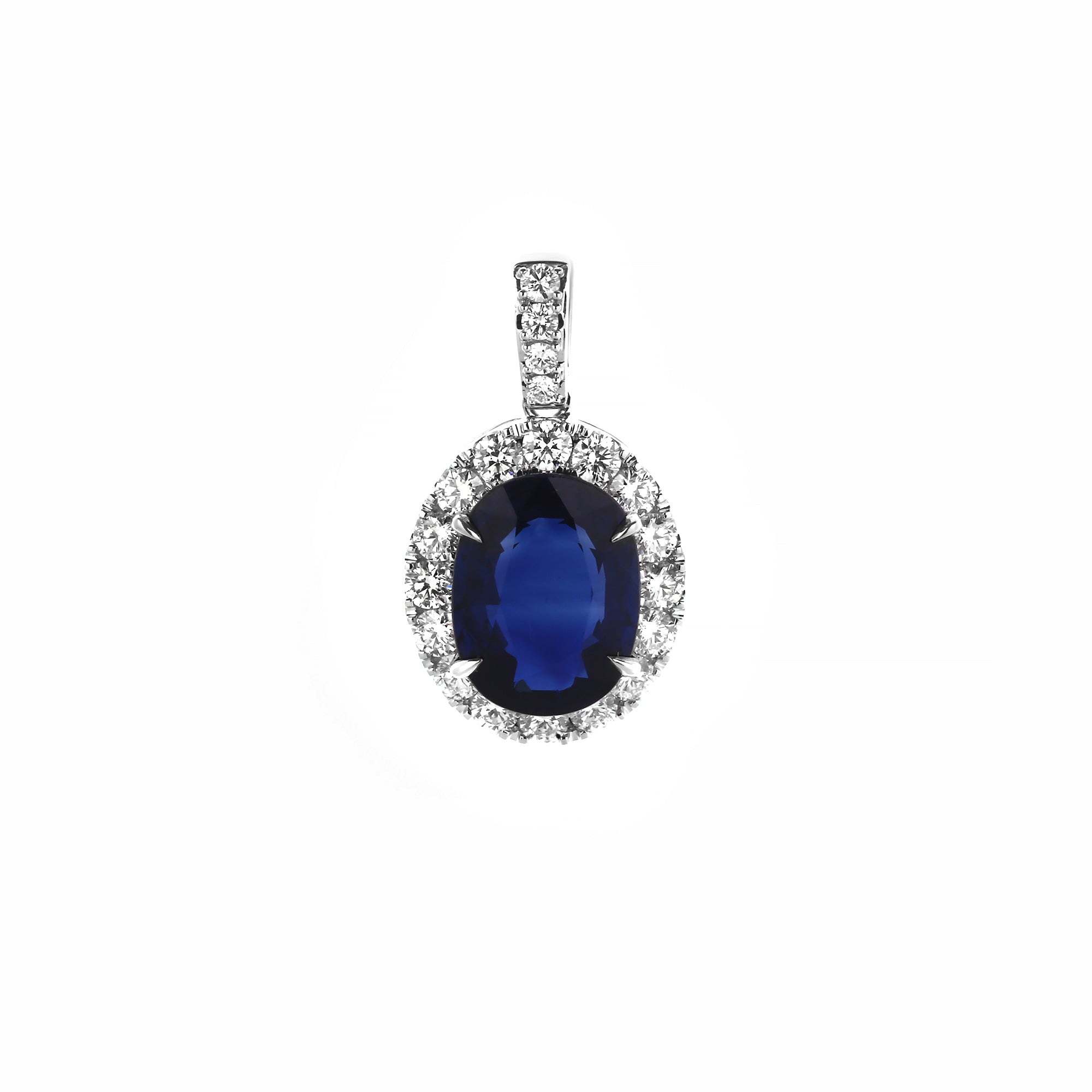Deniz Diamond Pendant With Blue Sapphire (P2405270002)
