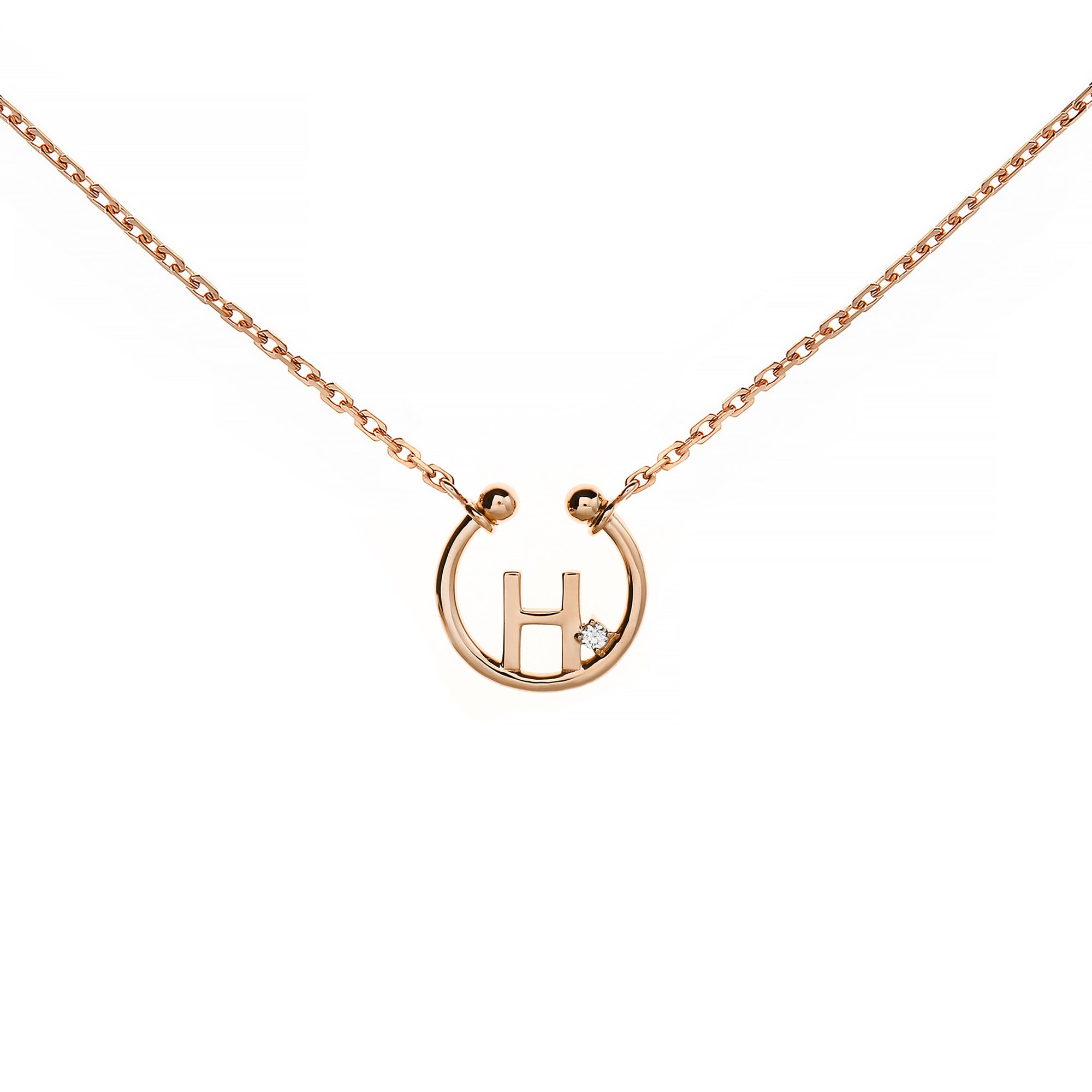 H Alphabeth Diamond Necklace (P2405290035)