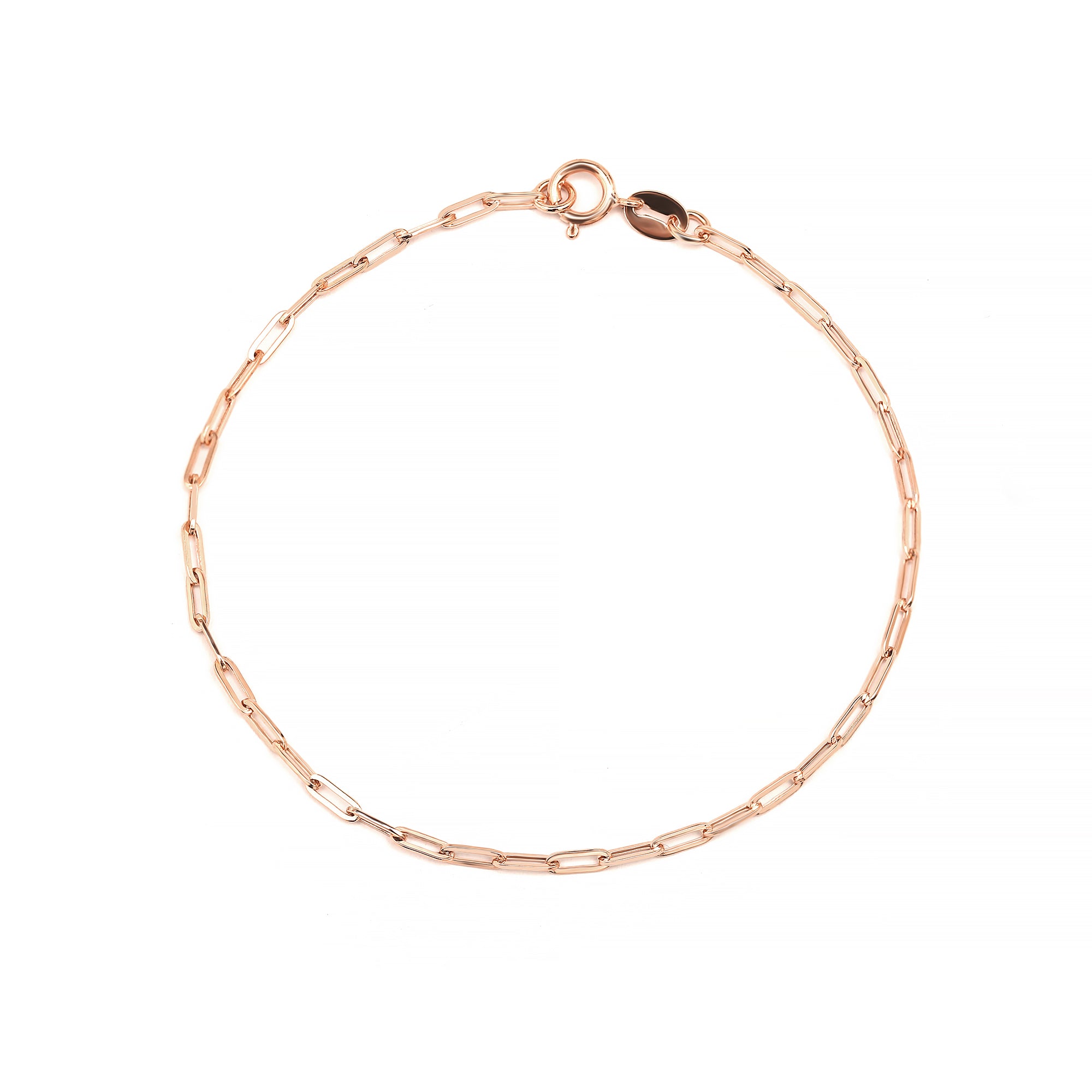 H Paper Clip 0.45 Gold Bracelet Chain 18K Rosegold (S2304040231)