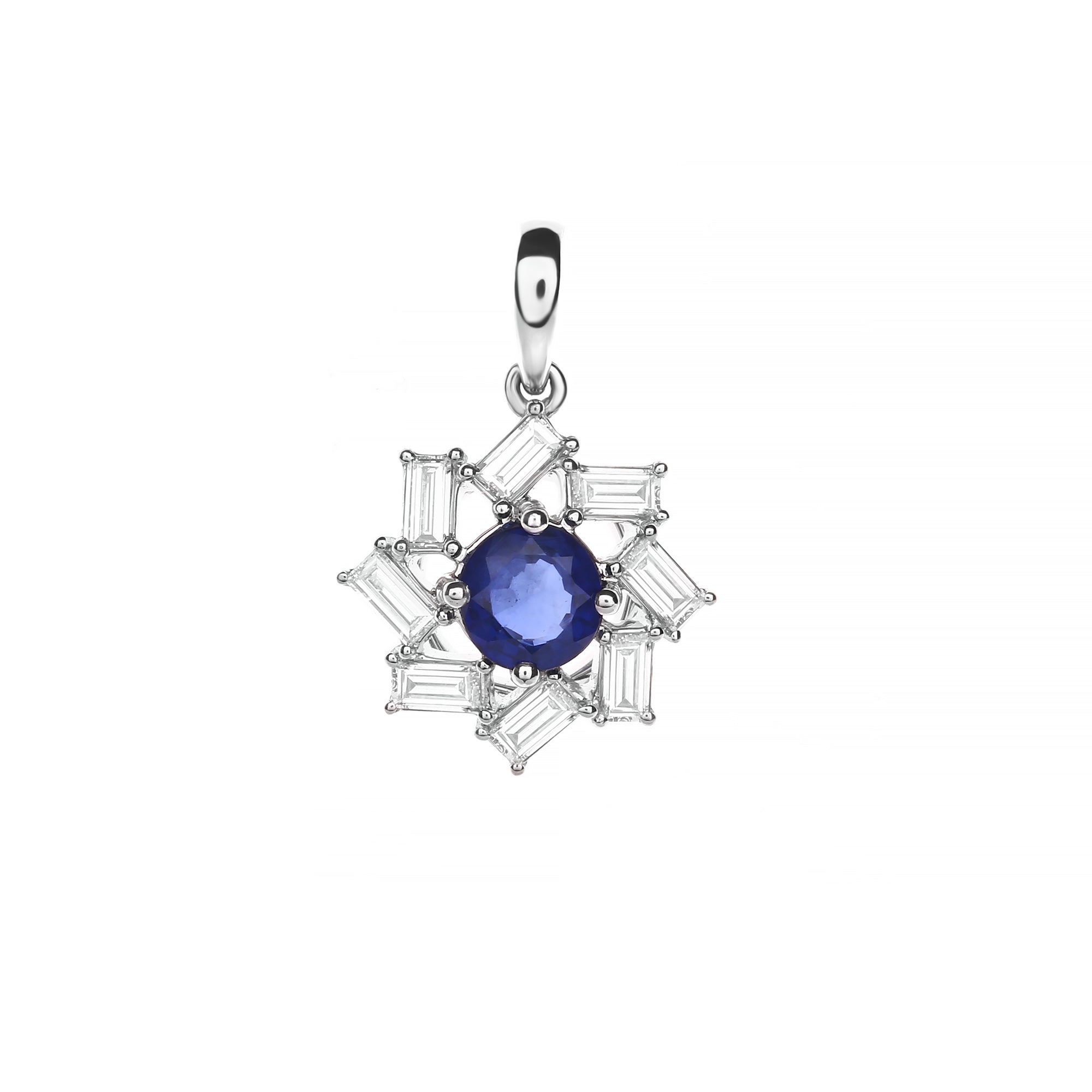 Harshita Diamond Pendant With Sapphire (P2303170023)
