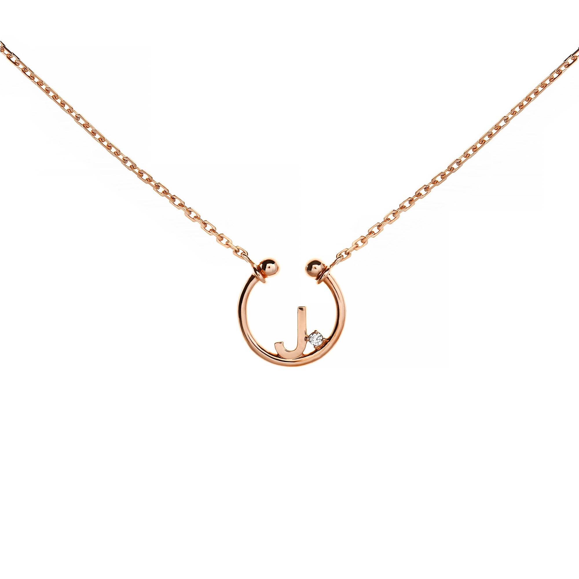 J Alphabeth Diamond Necklace (P2405290034)