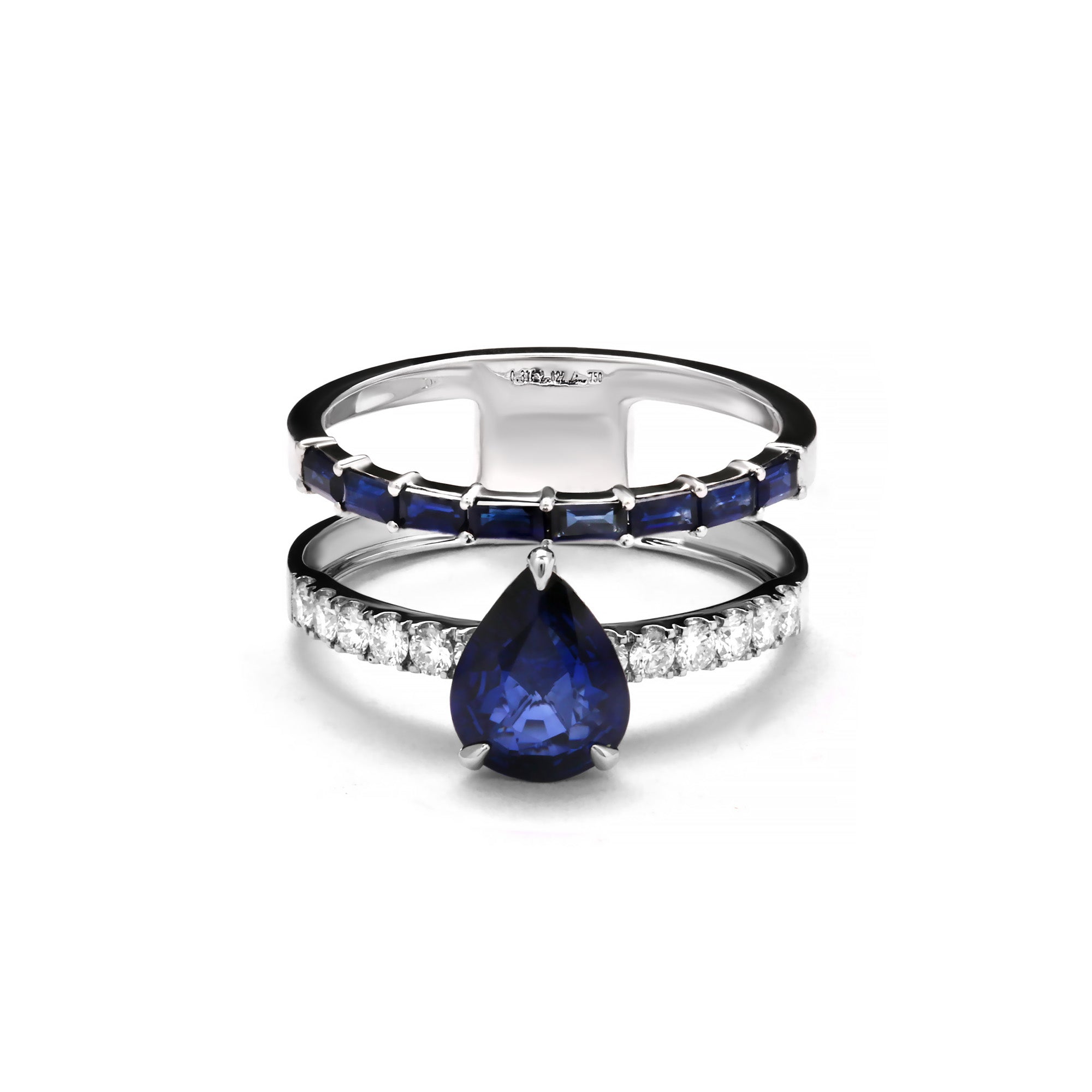 Bleu Diamond Ring With Blue Sapphire (D2407300015)