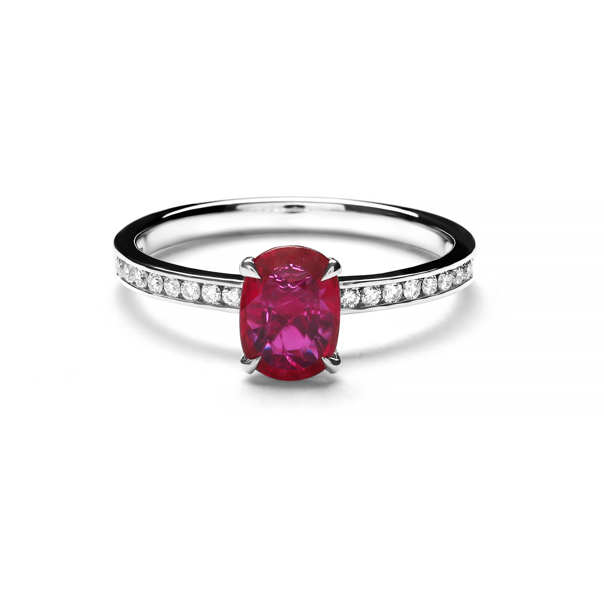 Lorenza Diamond Ring With Ruby (P2303230017)